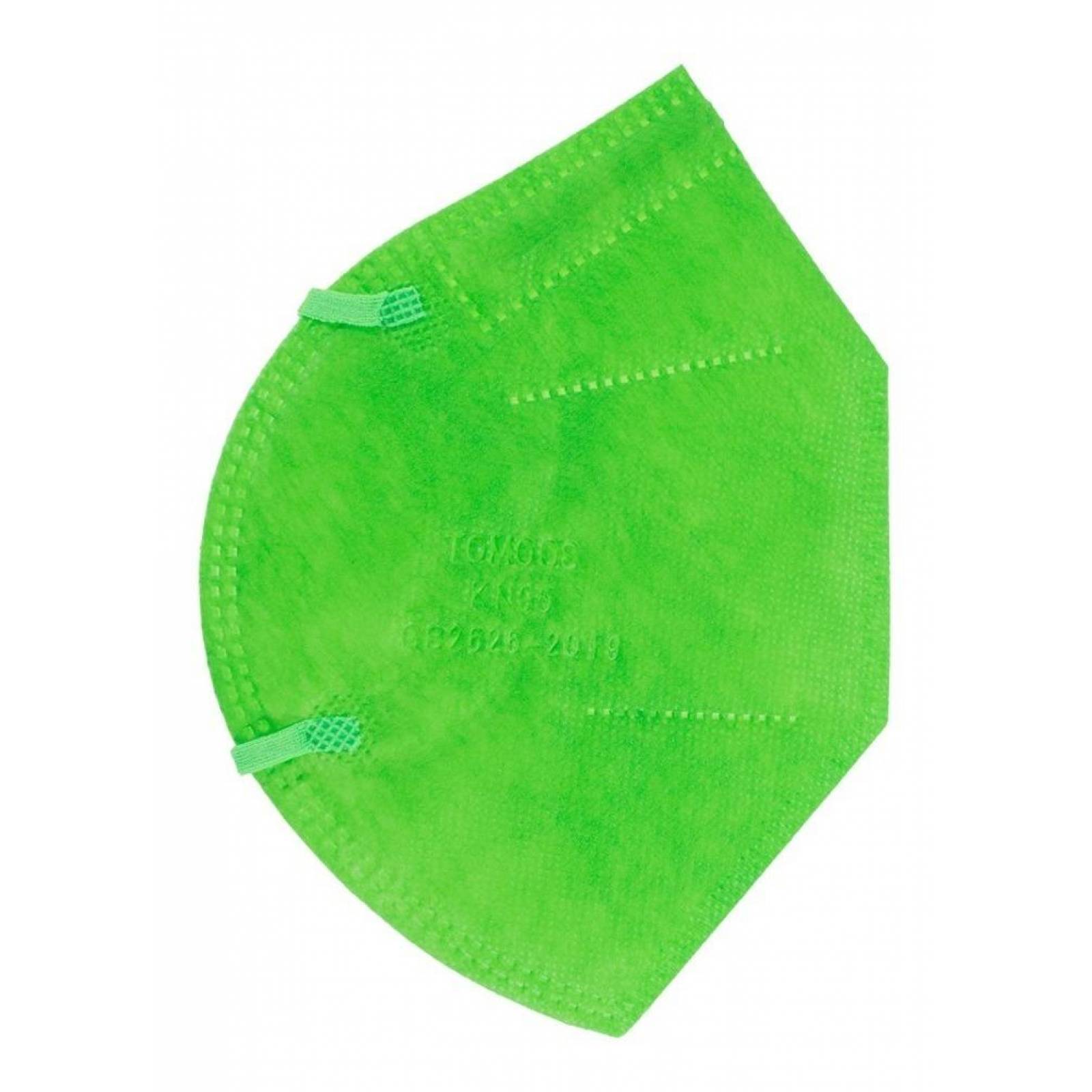 Kn95 Mascarillas Cubrebocas Lavables Caja10pz Colores Tomods Verde lima Verde Lima