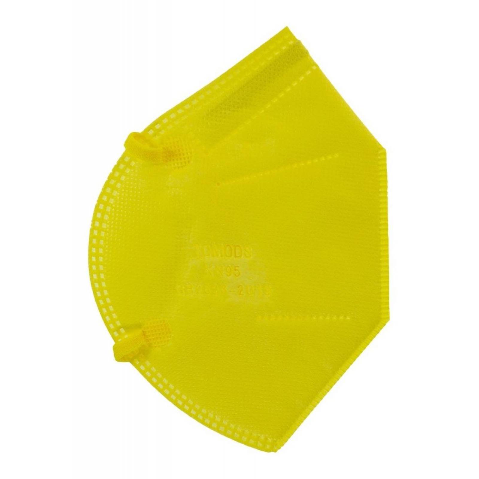 Kn95 Mascarillas Cubrebocas Lavables Caja10pz Colores Tomods Amarillo