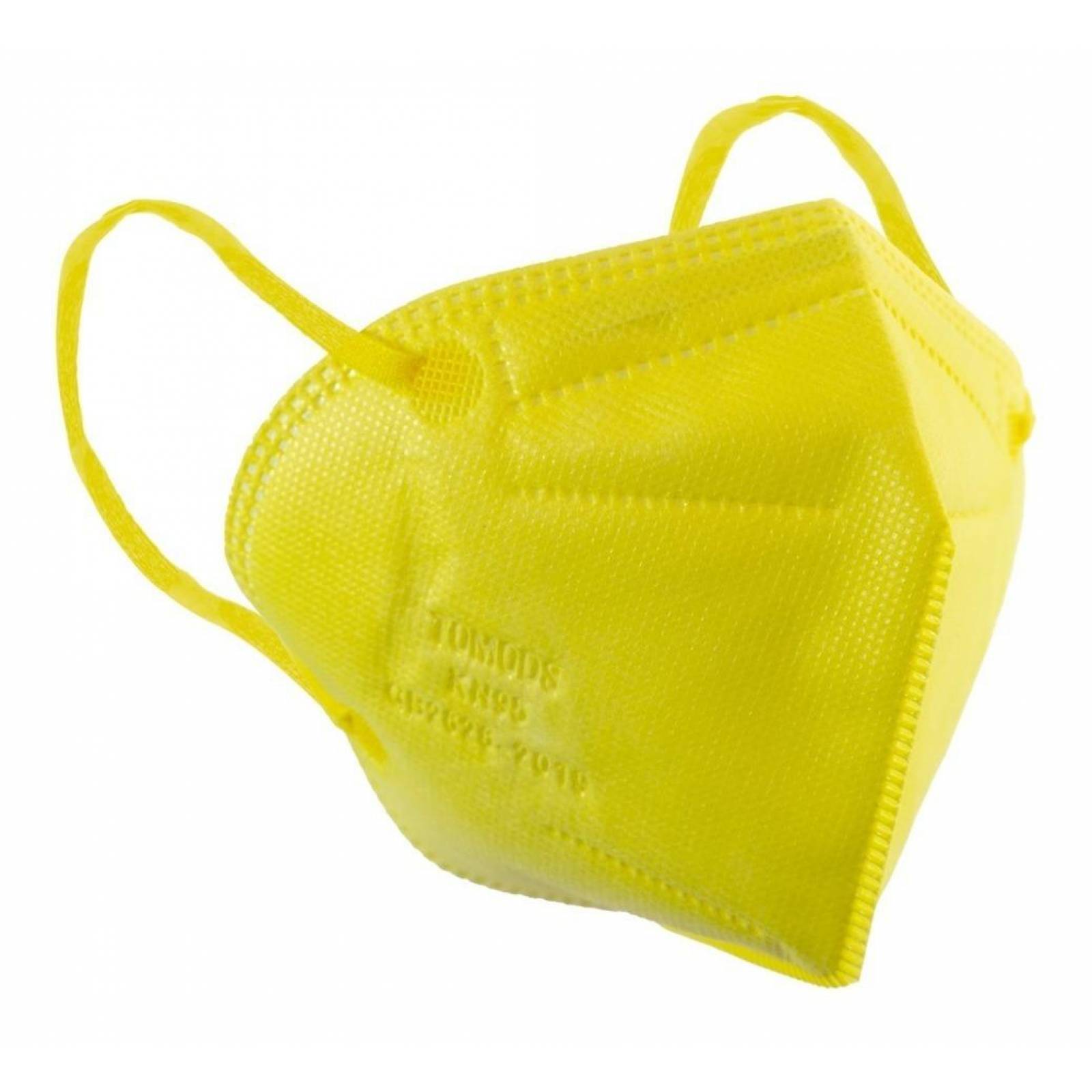 Kn95 Mascarillas Cubrebocas Lavables Caja10pz Colores Tomods Amarillo