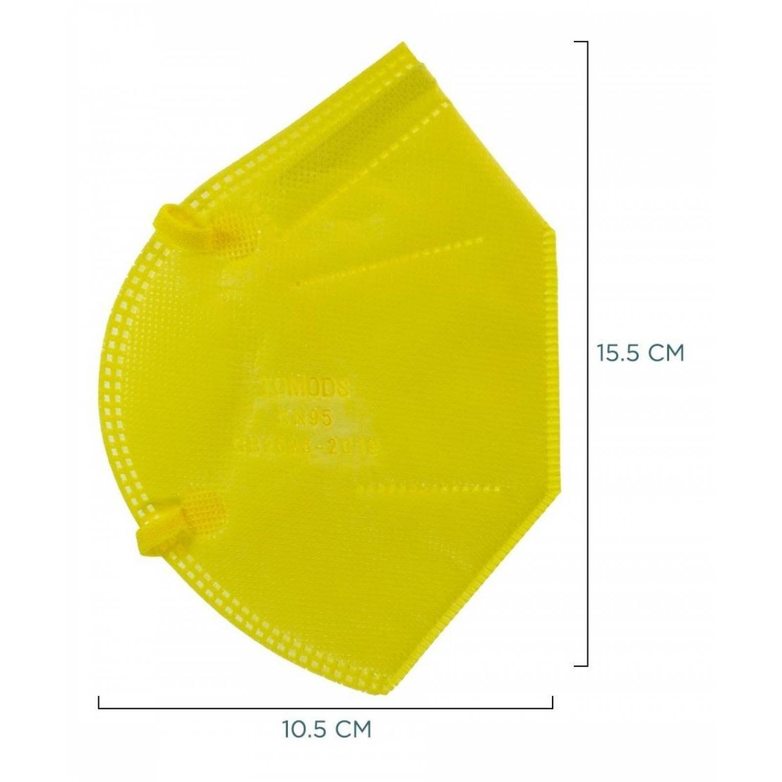 Kn95 Mascarillas Cubrebocas Lavables Caja10pz Colores Tomods Amarillo