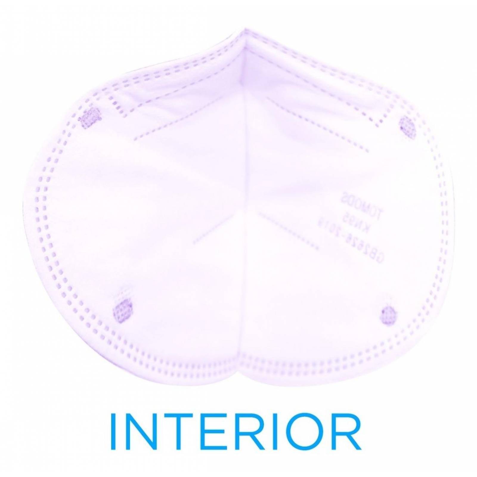 Kn95 Mascarillas Cubrebocas Lavables Caja10pz Colores Tomods Morado.