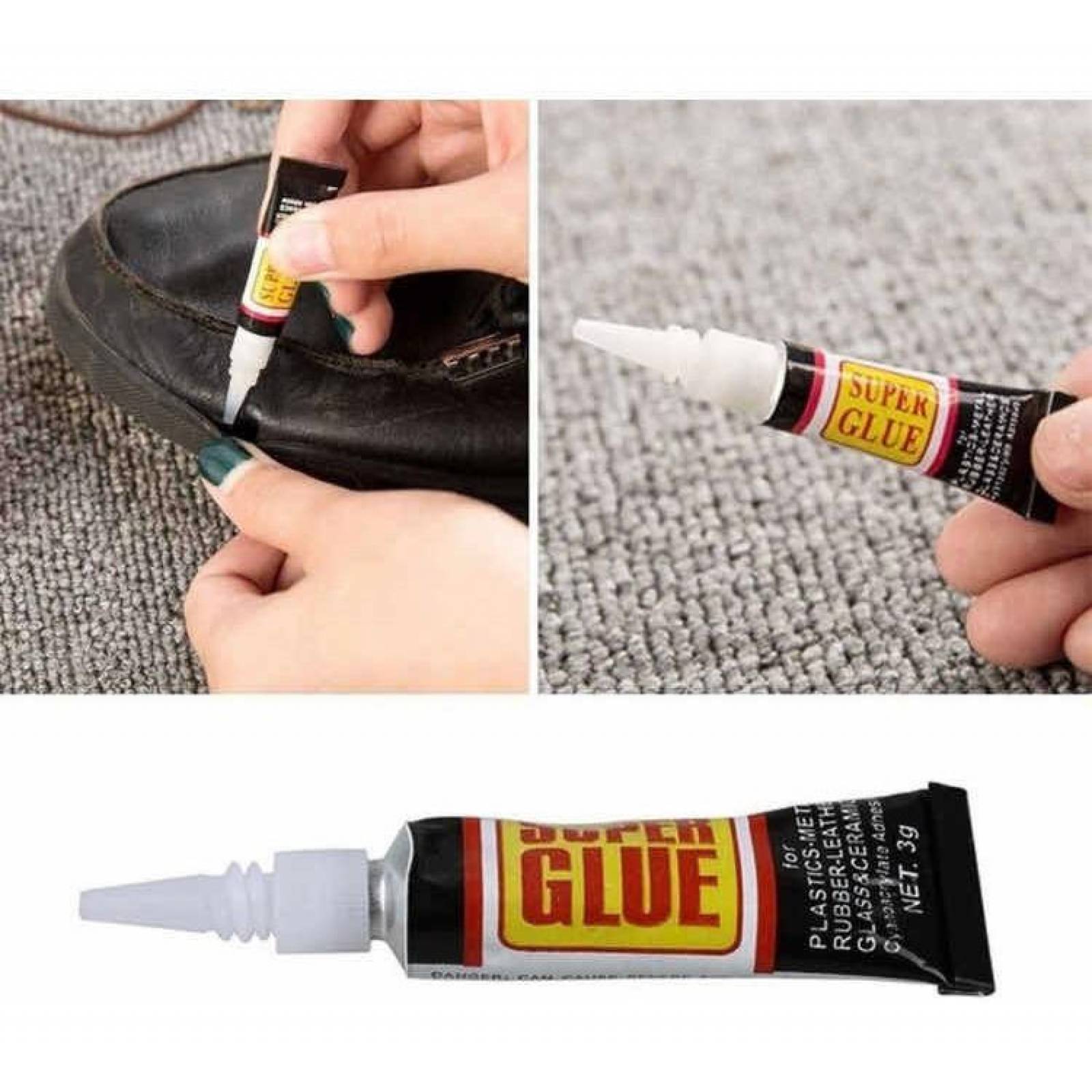 Pegamento Transparente Super Glue Liquido Muy Fuerte 12pzs
