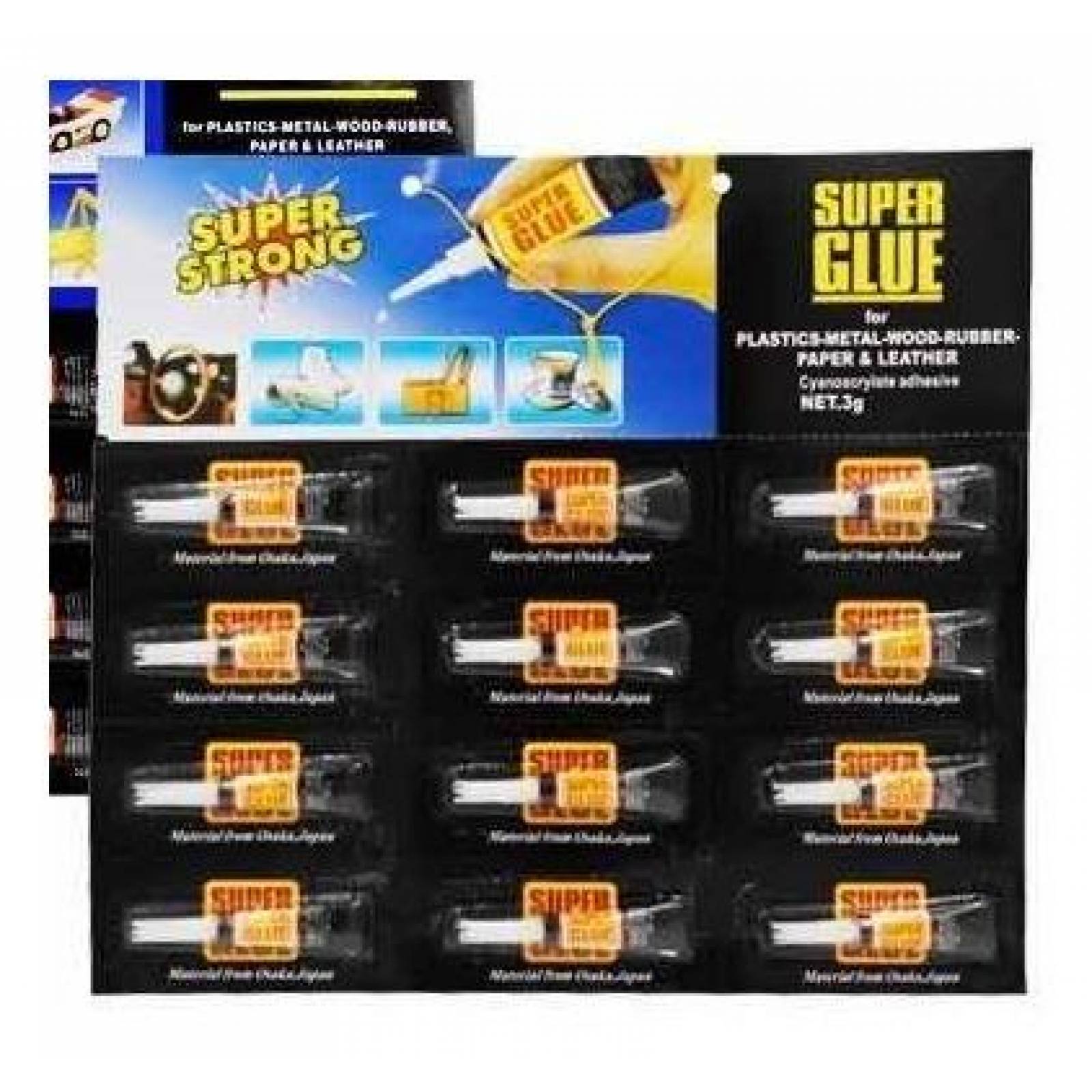 Pegamento Transparente Super Glue Liquido Muy Fuerte 12pzs