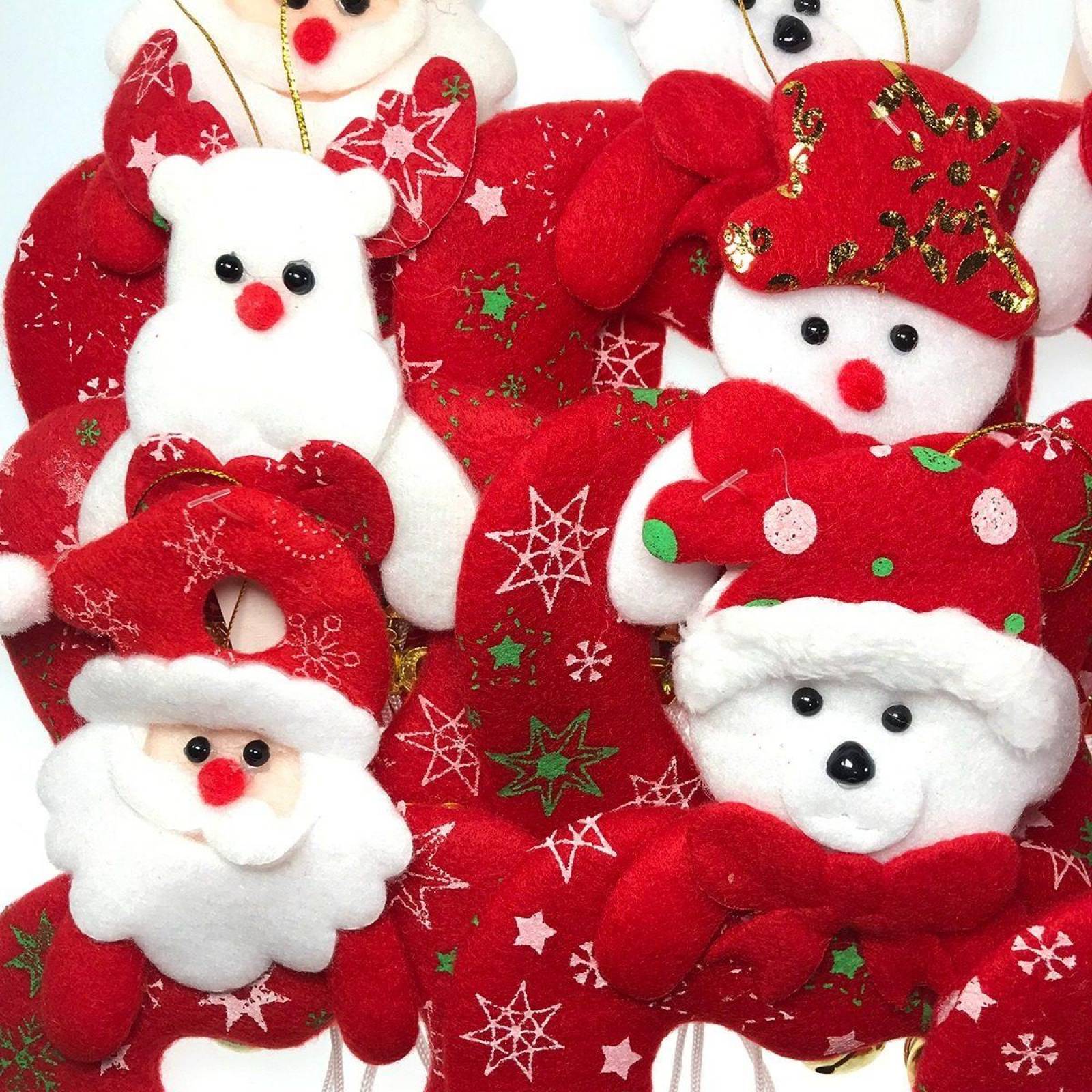 Adornos Navideños Para Arbol Navidad Muñecos Colgantes 8pzs 