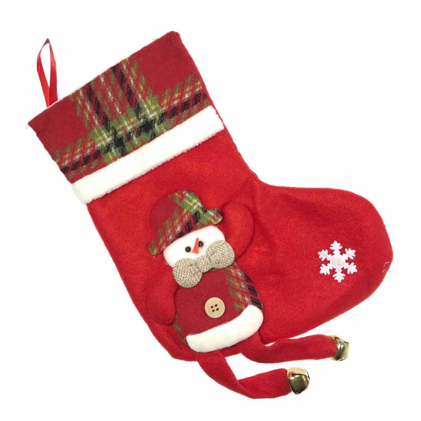 3 Botas Navideñas Colgantes Adorno Arbol Navidad Santa 25cm 