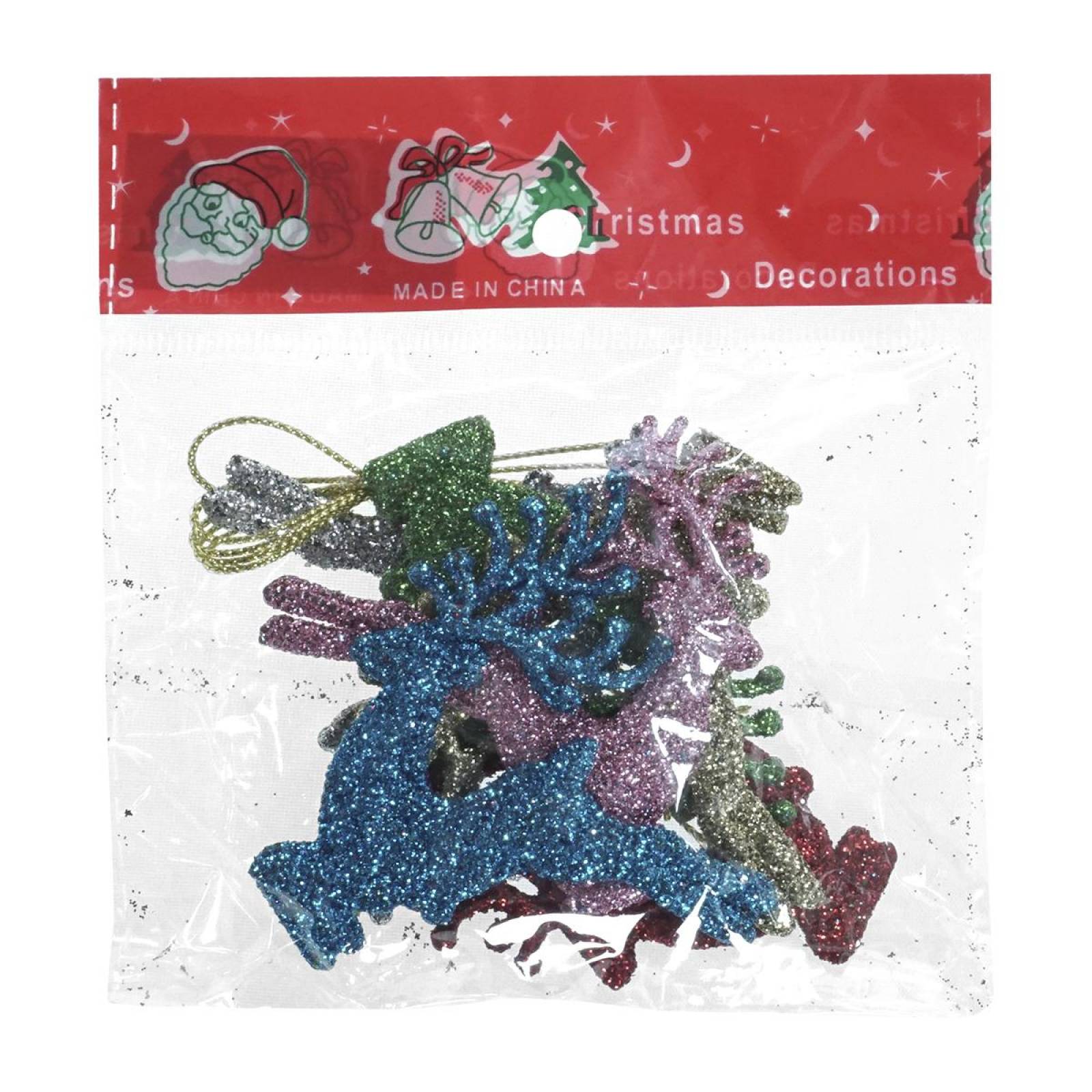 Reno Navideños Adornos Colgantes Para Arbol Navidad 12 pz 