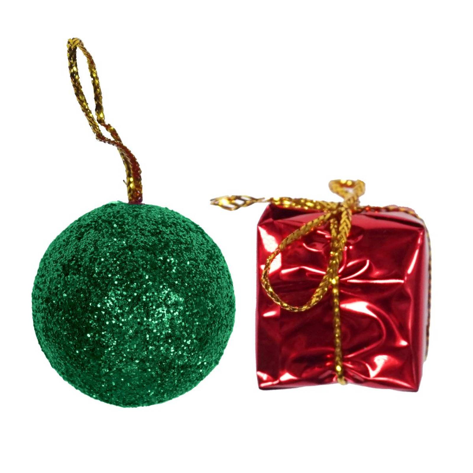 Esferas y Regalos Colgantes Para Arbol Navidad 48 pz