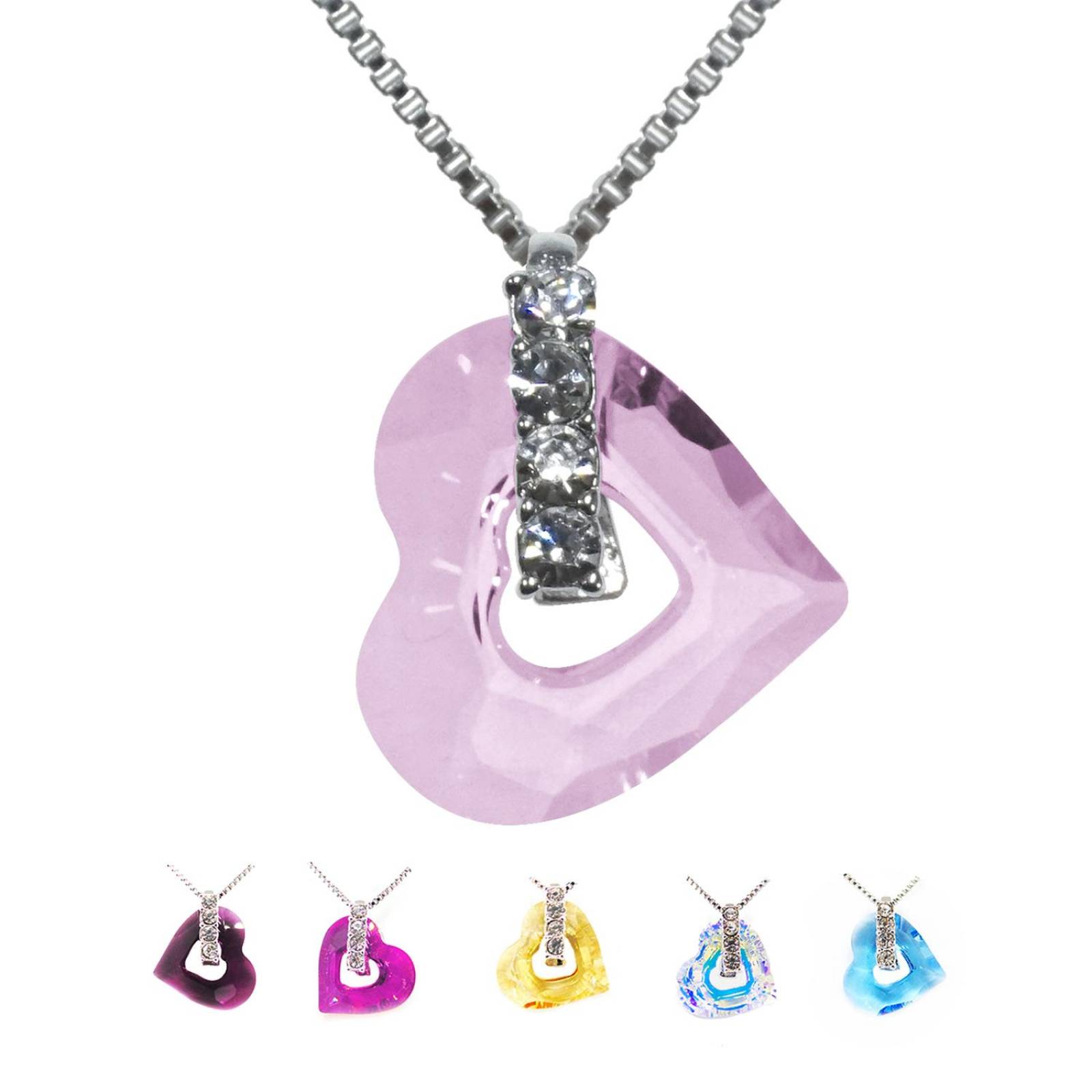 Collar con Cristal Swarovski en Baño de oro 18k JA858 M