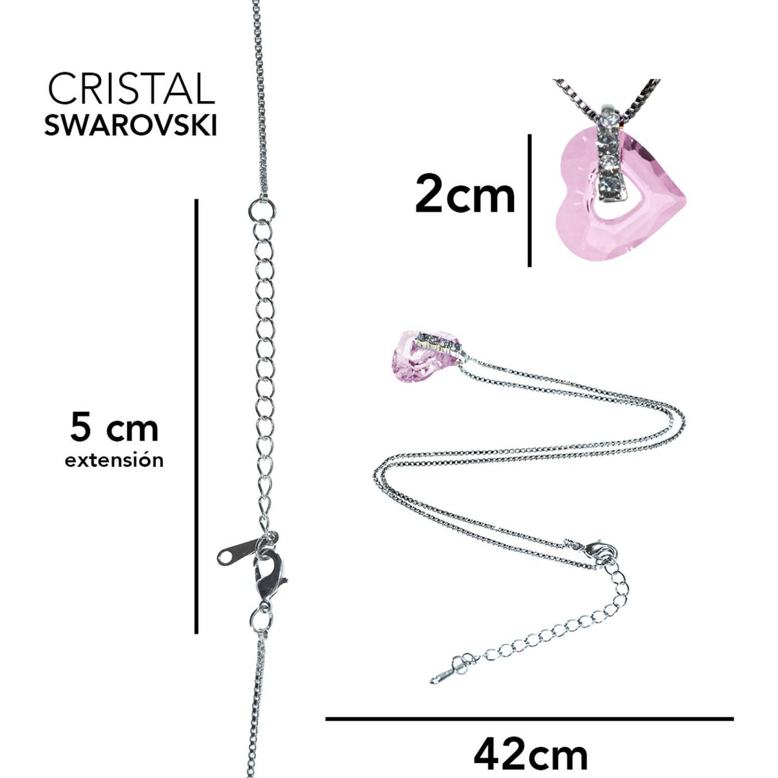 Collar con Cristal Swarovski en Baño de oro 18k JA858 M