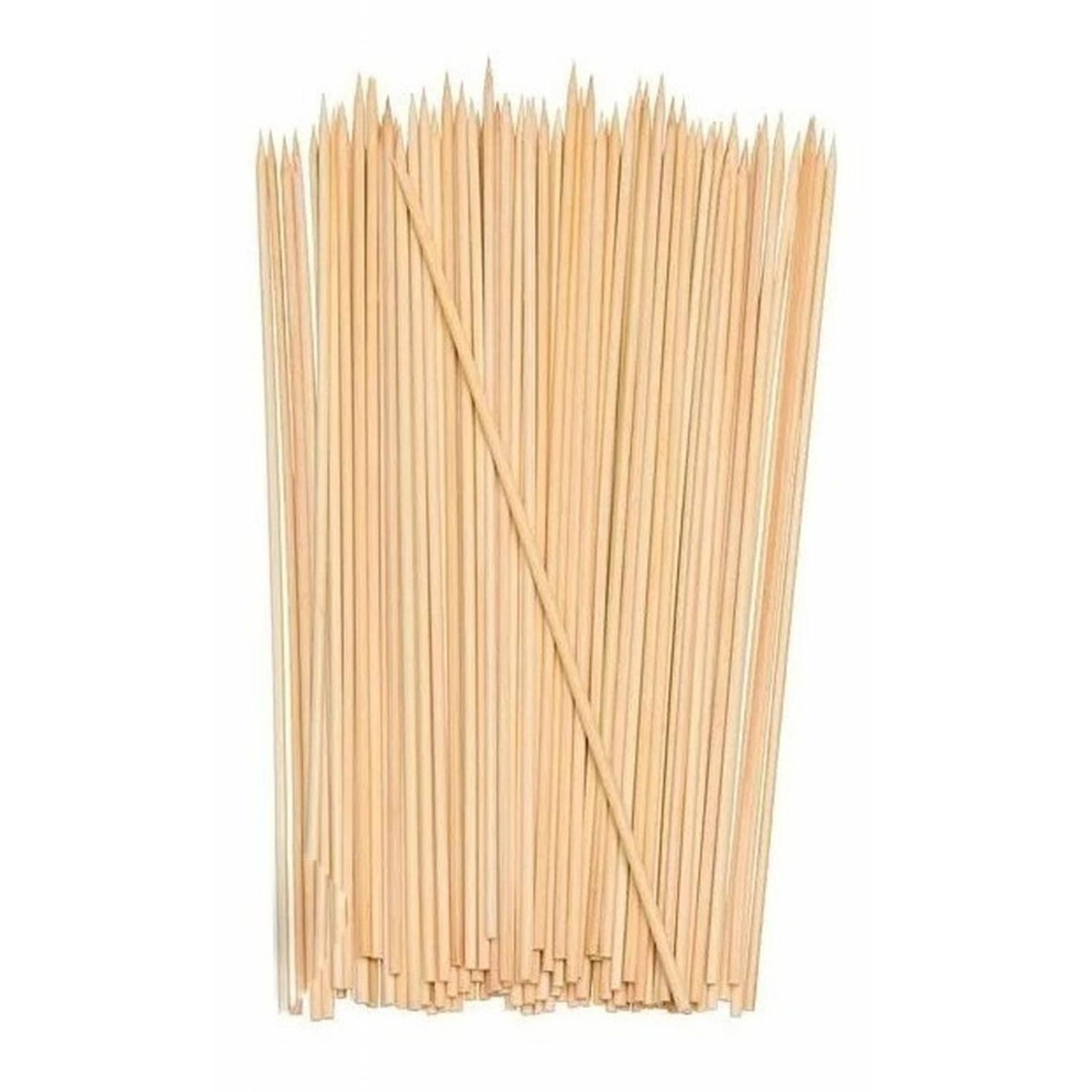 Palillos Para Brochetas Palo De Bambú Madera 30cm 90pzs 