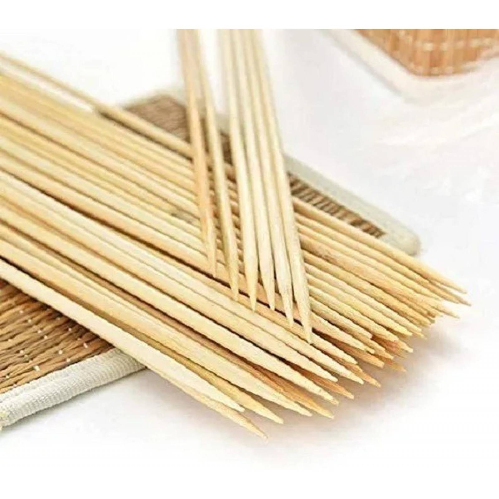 Palillos Para Brochetas Palo De Bambú Madera 30cm 90pzs 