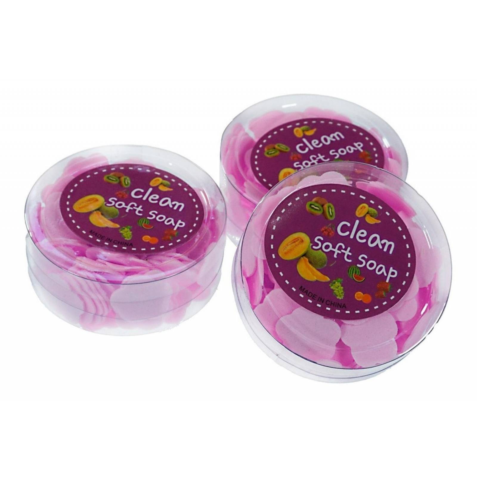 Láminas De Jabón Para Manos Papel Jabon Portátil 6pzs Melon