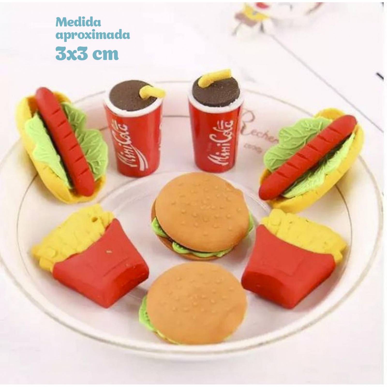 Goma para borrar de migajón borrador figuras Kawaii 4paq 