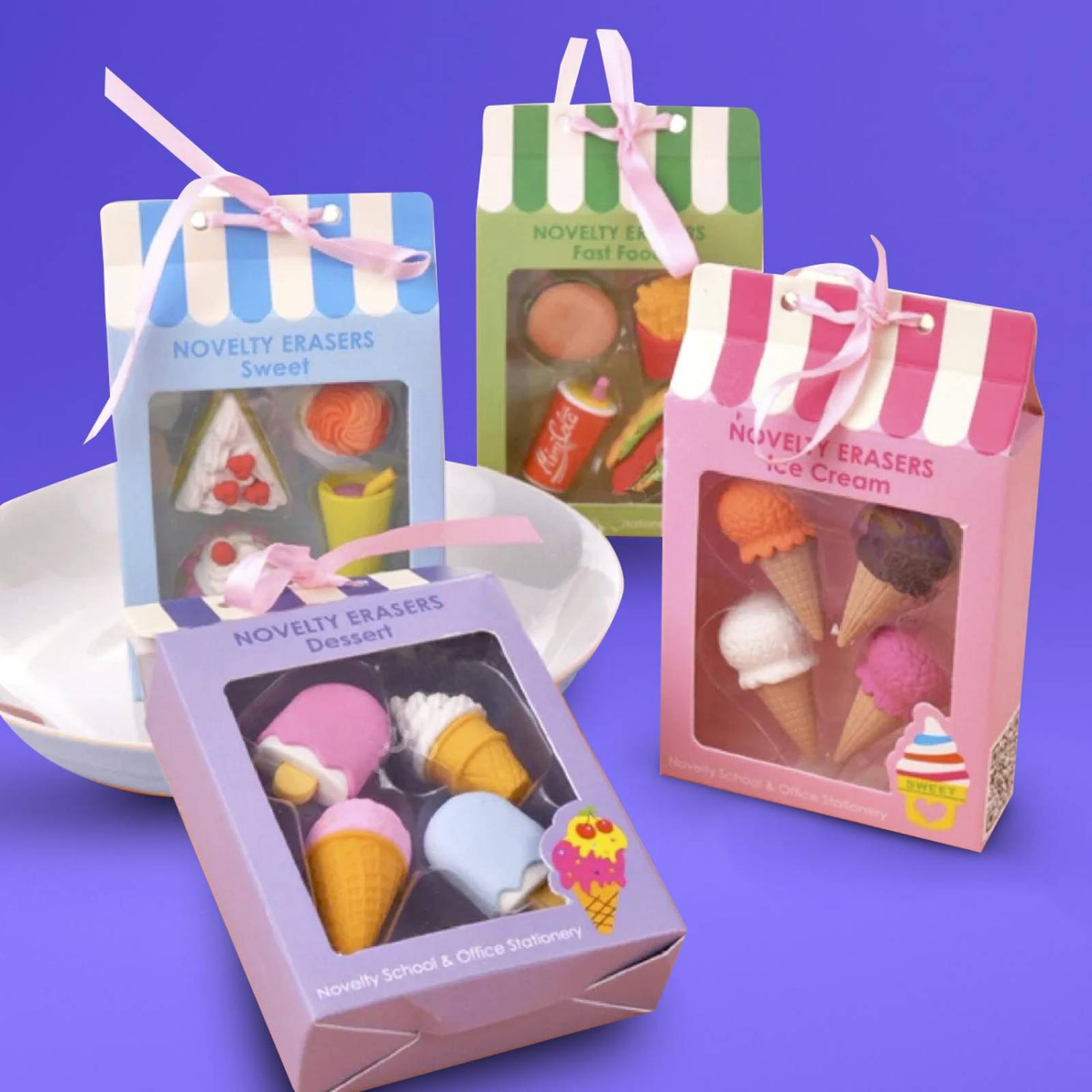 Goma para borrar de migajón borrador figuras Kawaii 4paq 