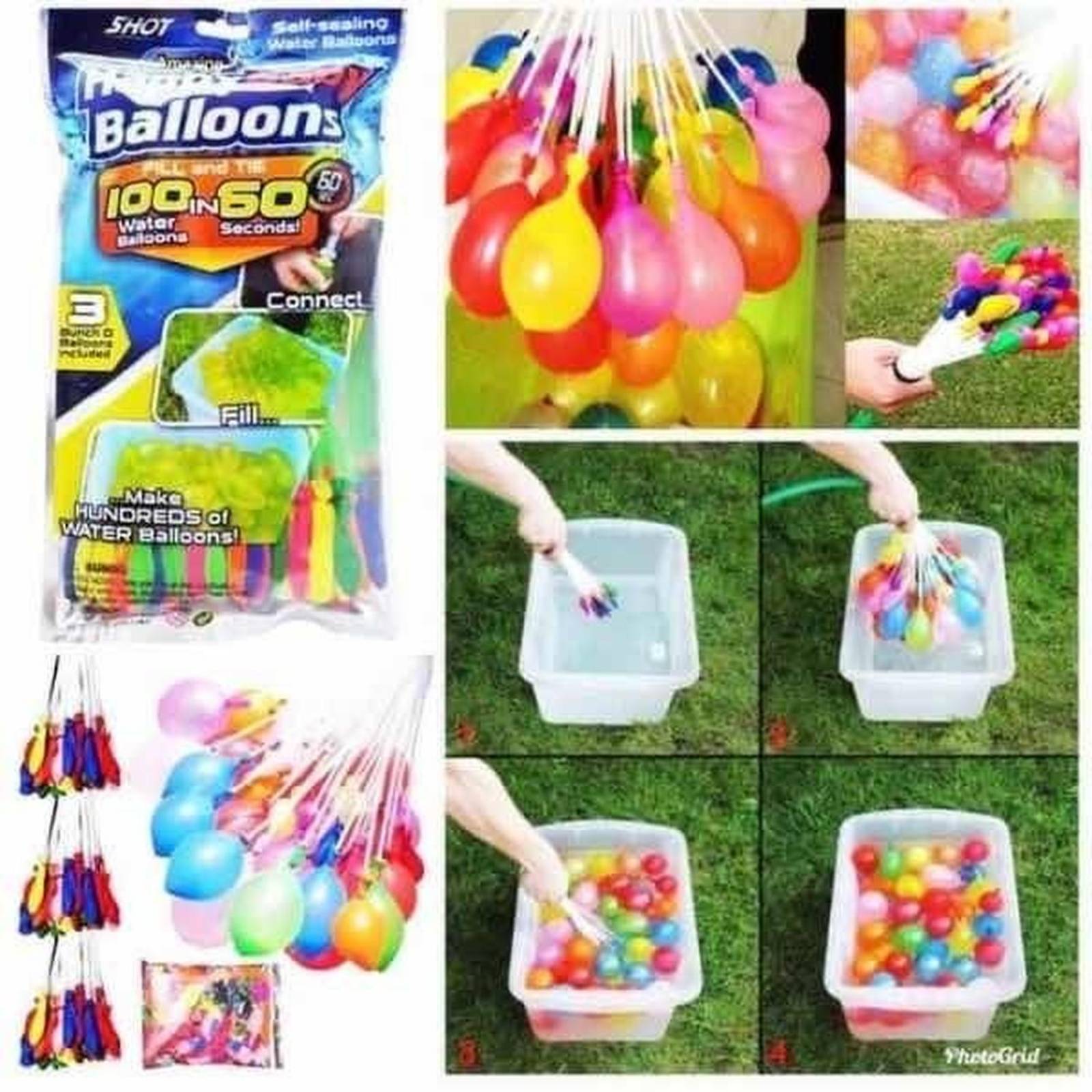 Globos De Agua 333pzs Happy Baby Balloons Bunch Juguete Agua 