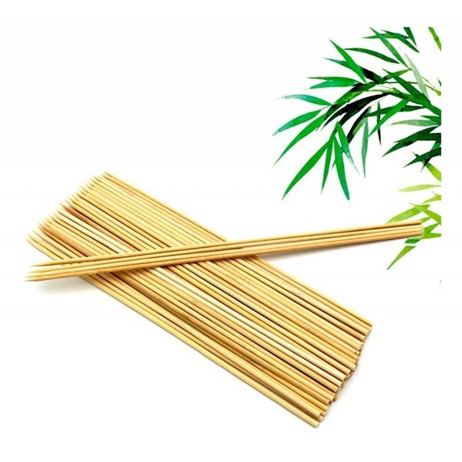 Palillos Para Brochetas Palo De Bambú Madera 15cm 90pzs 
