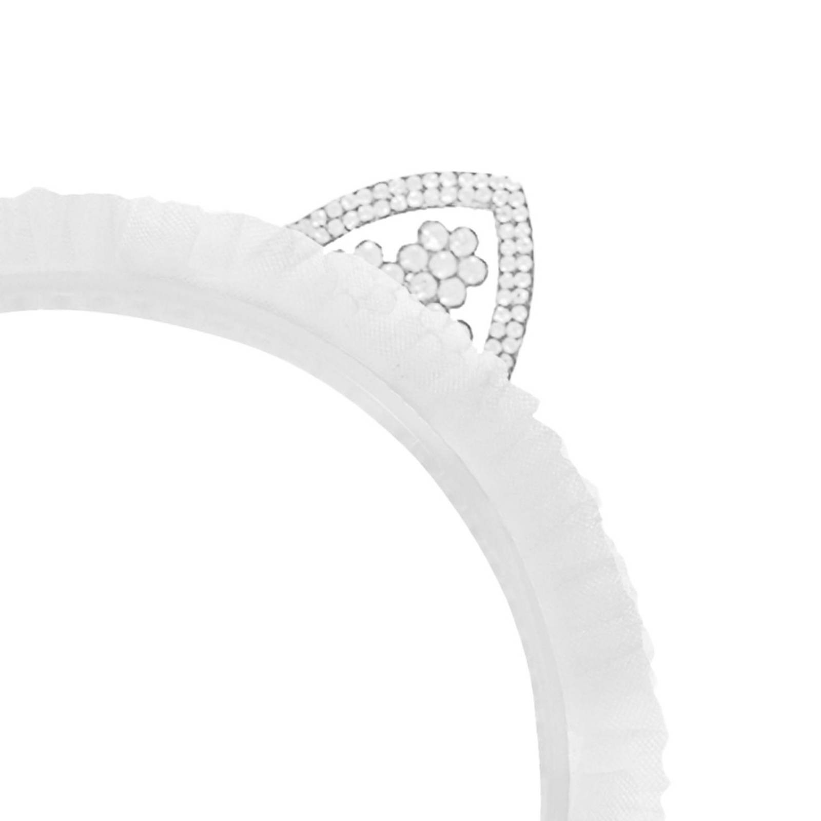 Diadema De Orejas De Gato Con Brillo Para Niña 6pz Colores Flor Multicolor