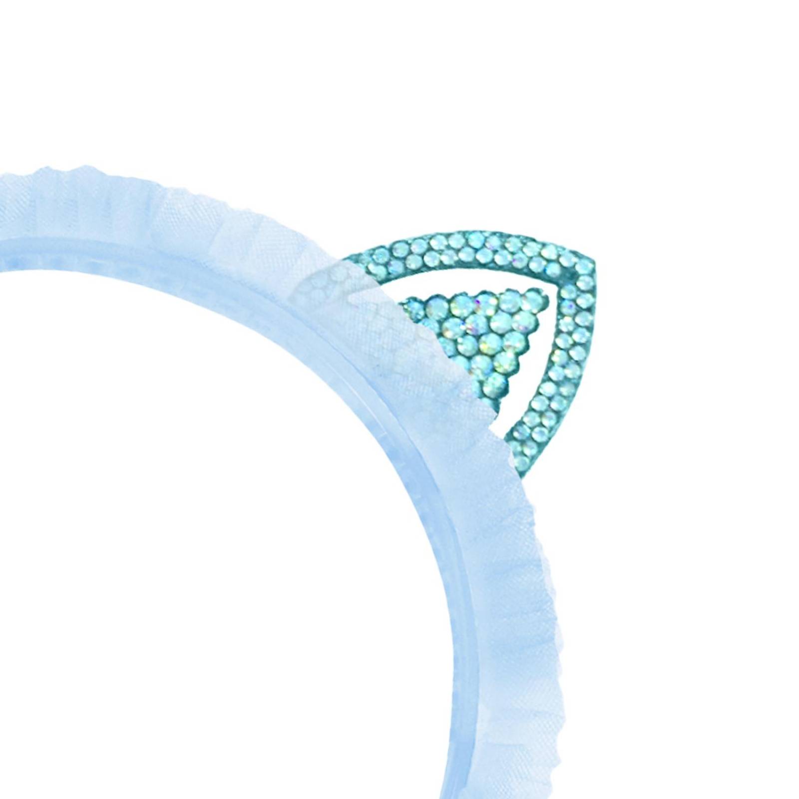 Diadema De Orejas De Gato Con Brillo Para Niña 6pz Colores Triangulo Multicolor