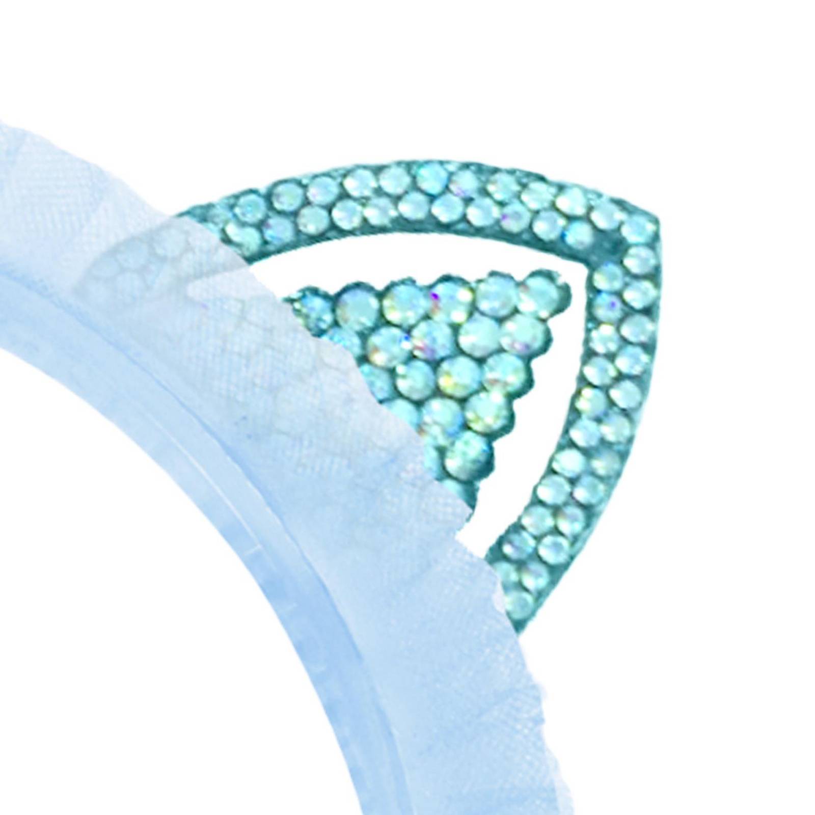 Diadema De Orejas De Gato Con Brillo Para Niña 6pz Colores Triangulo Multicolor