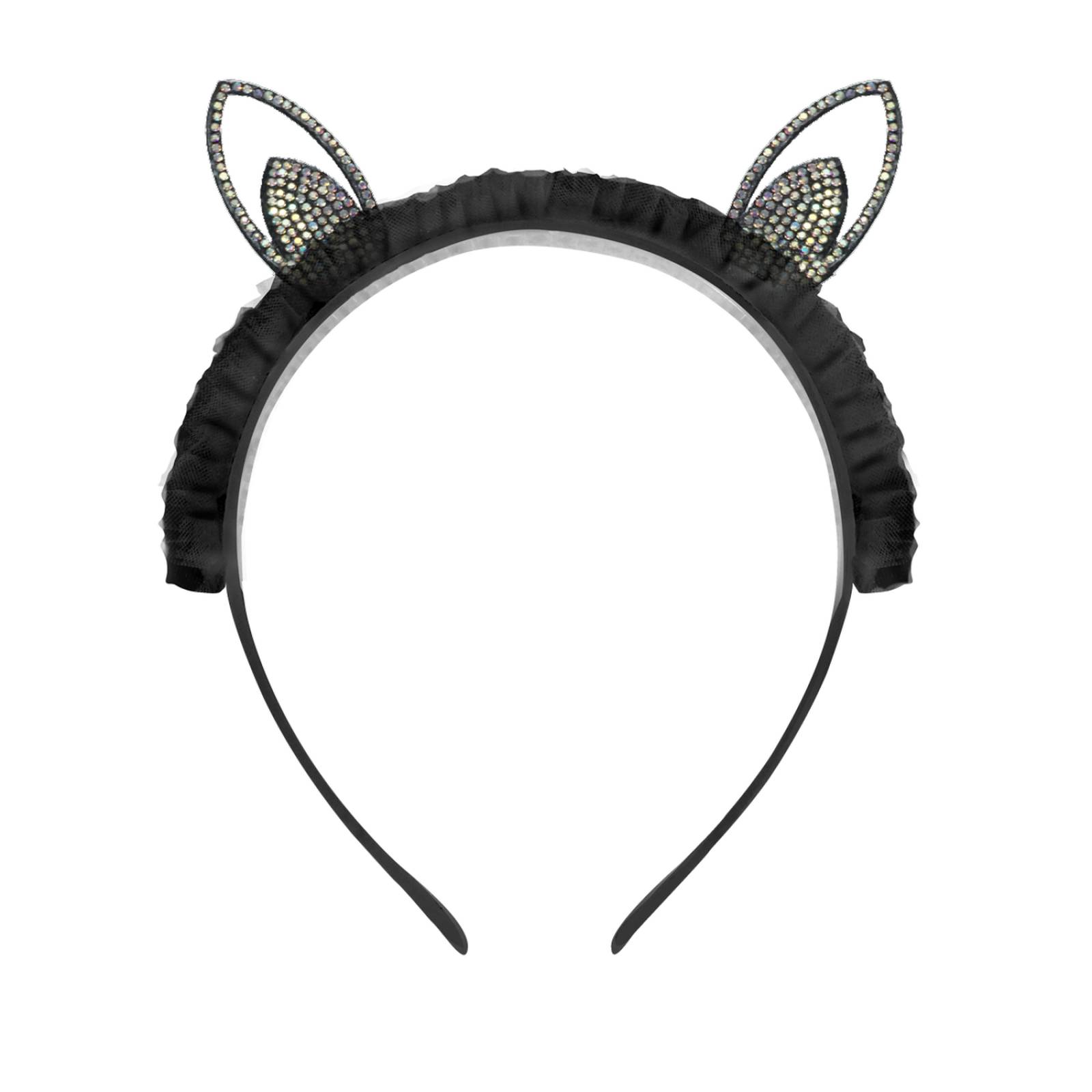 Diadema De Orejas De Gato Con Brillo Para Niña 6pz Colores Multicolor Conejo