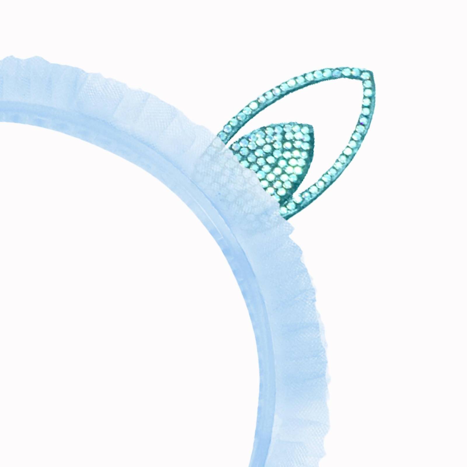 Diadema De Orejas De Gato Con Brillo Para Niña 6pz Colores Multicolor Conejo