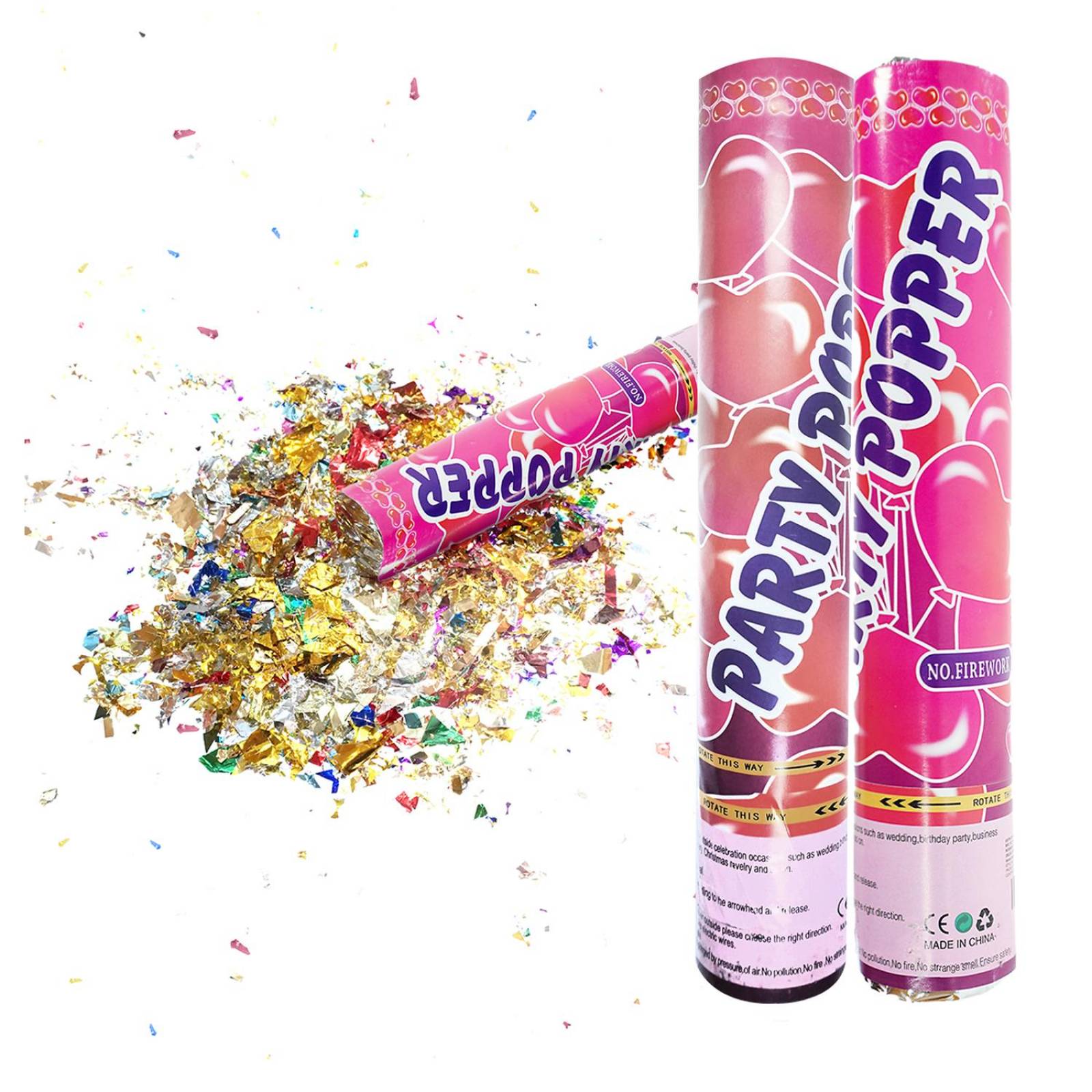 Cañon Confeti Lanza Confeti Bazuca 5 pz .