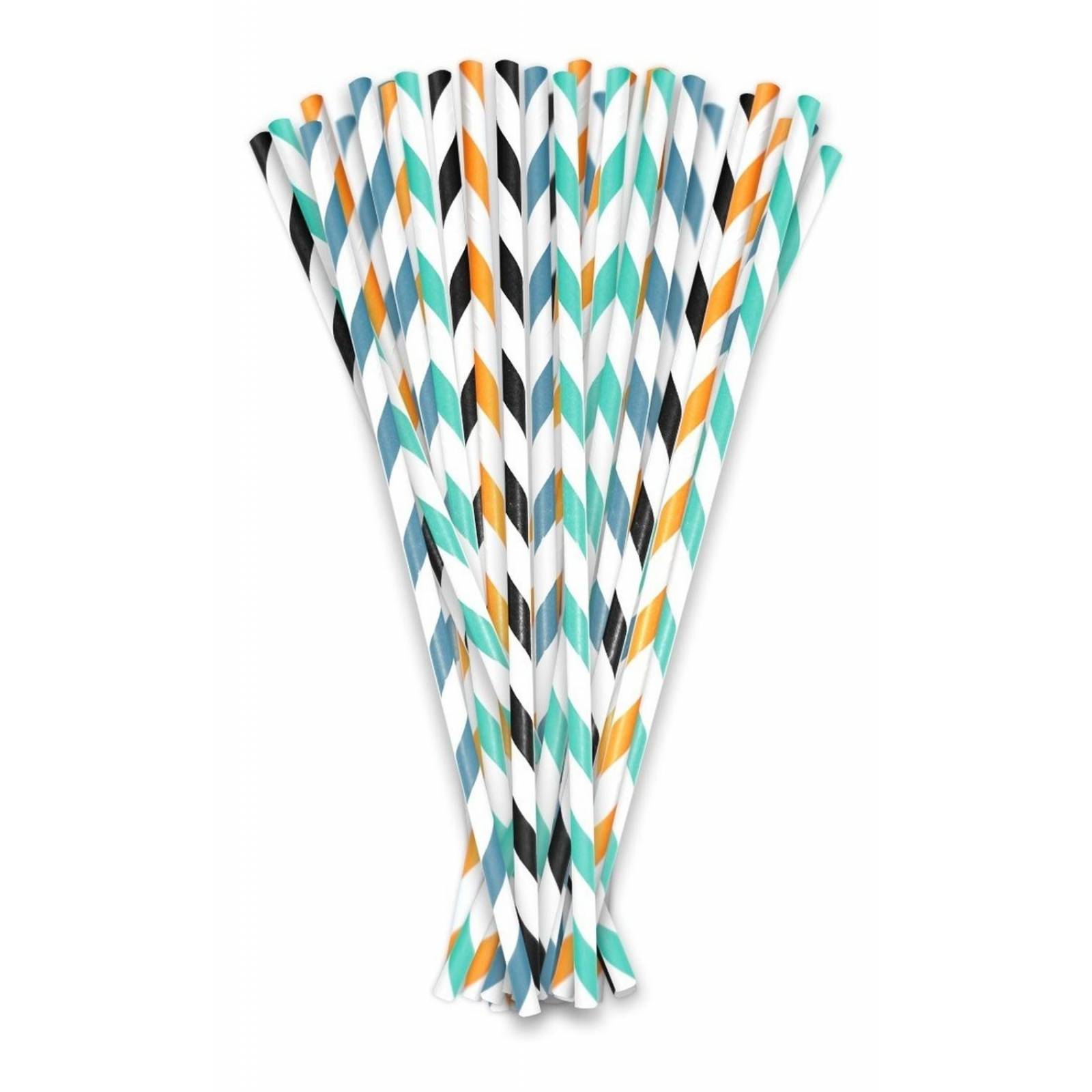 100 Popotes De Papel Biodegradables/ Económicos/ Coloridos Mixto