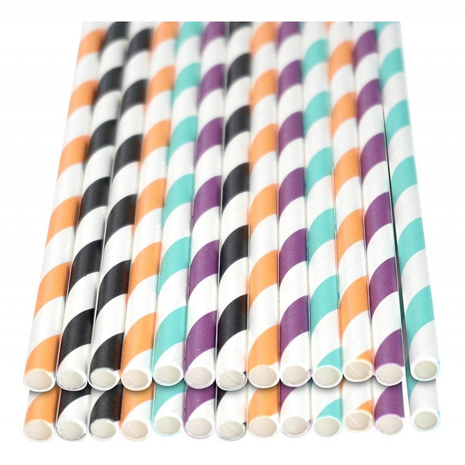 100 Popotes De Papel Biodegradables/ Económicos/ Coloridos Mixto