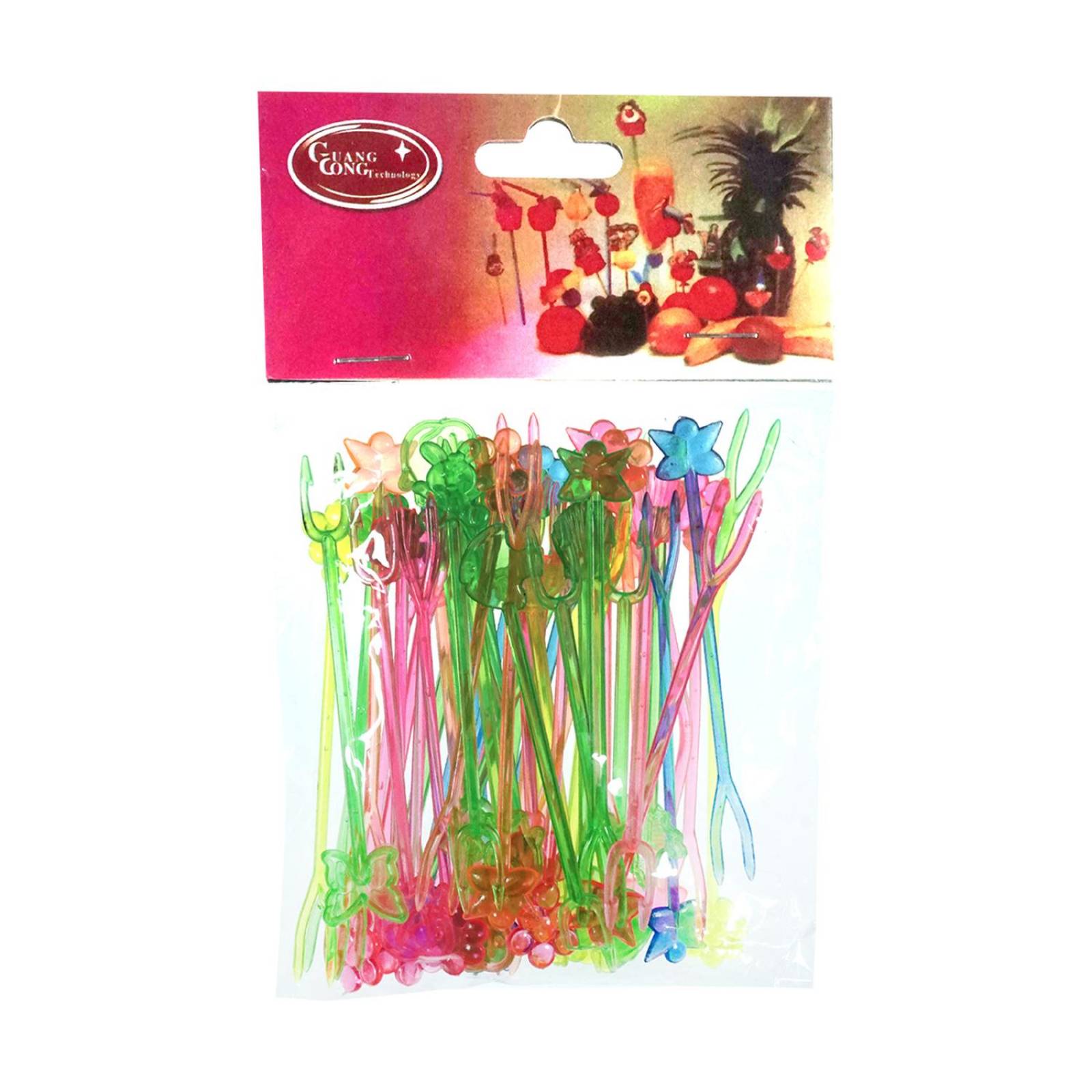 Palillos De Plastico Coctel Y Fiestas 250pzs A Elegir Diseño Flore