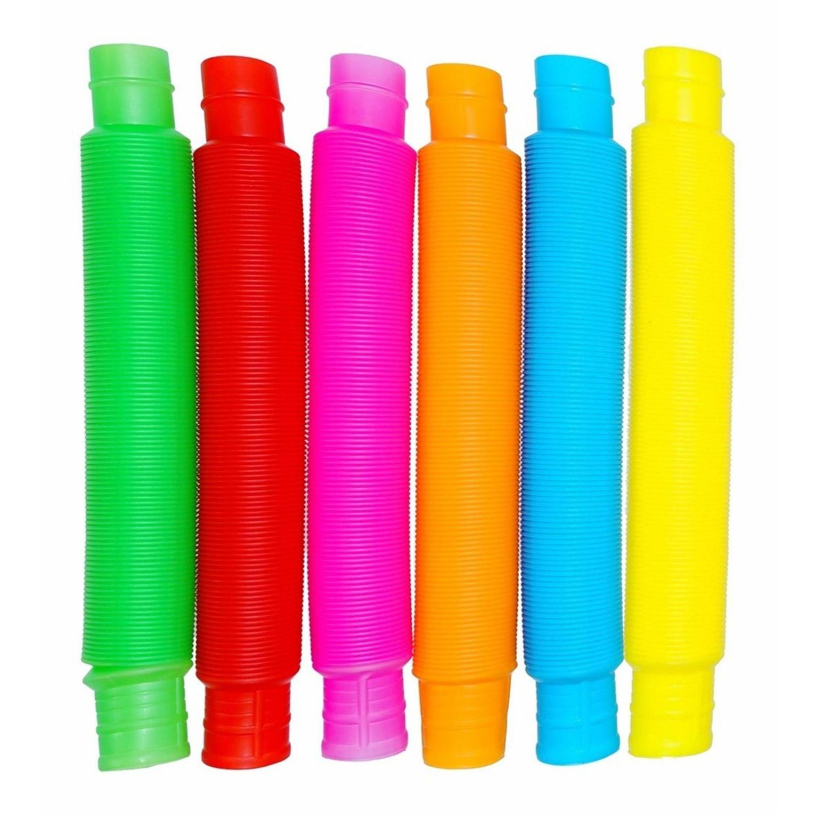 Tubo Pop It Plegable Antiestrés Sensorial Estirable 30pzs 