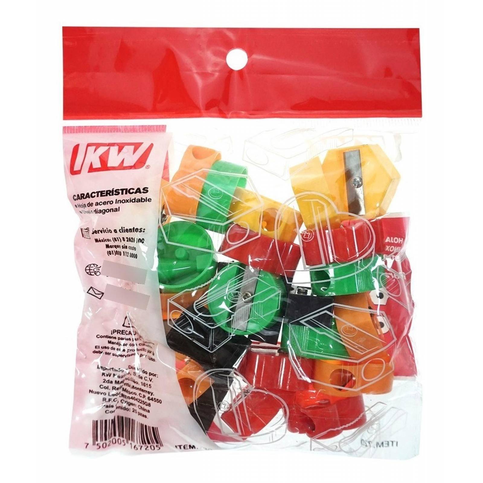 Sacapuntas Escolar De Colores 25 Pz 