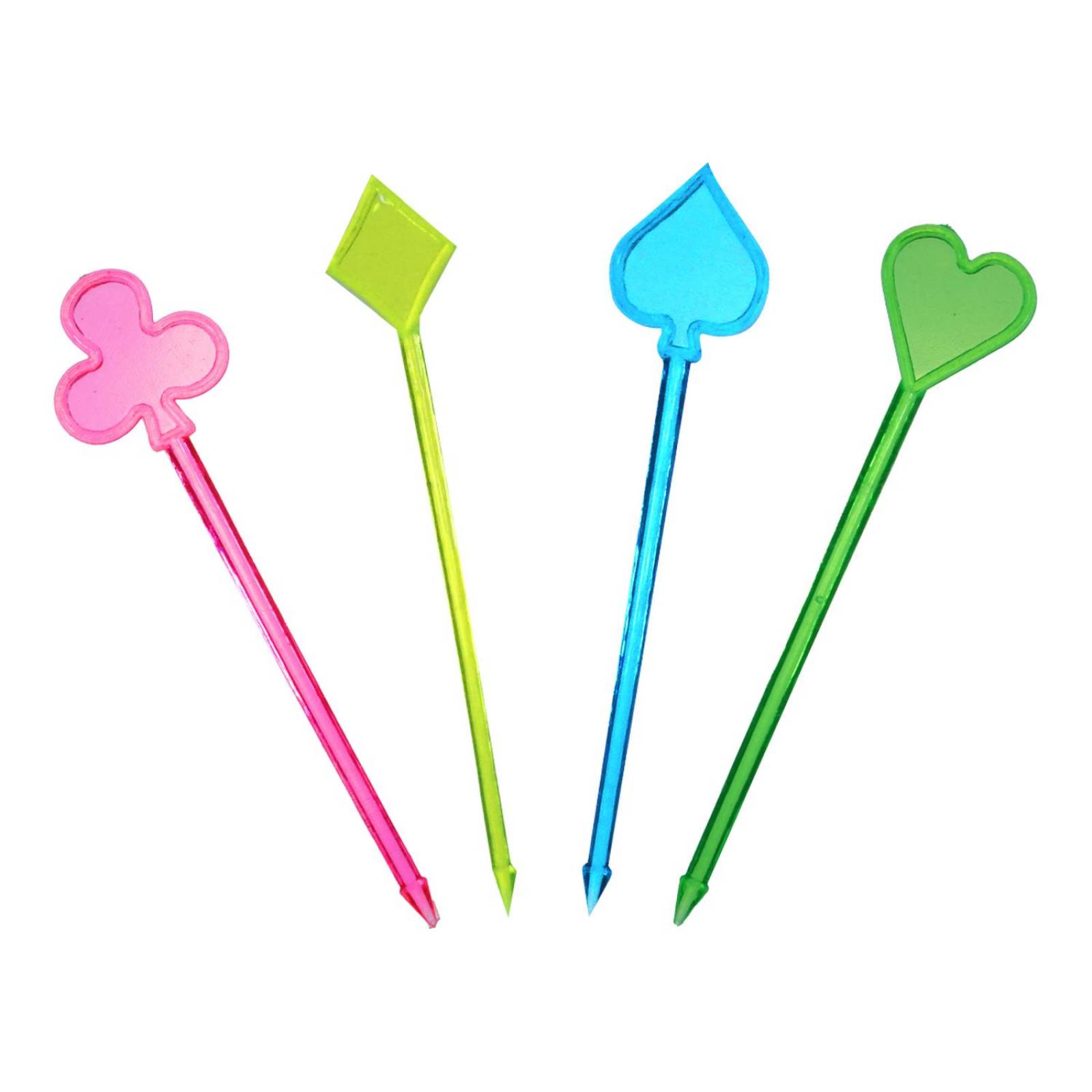 Palillos De Plastico Para Coctel Frutas Bebidas Fiesta 50pzs OK Picadientes