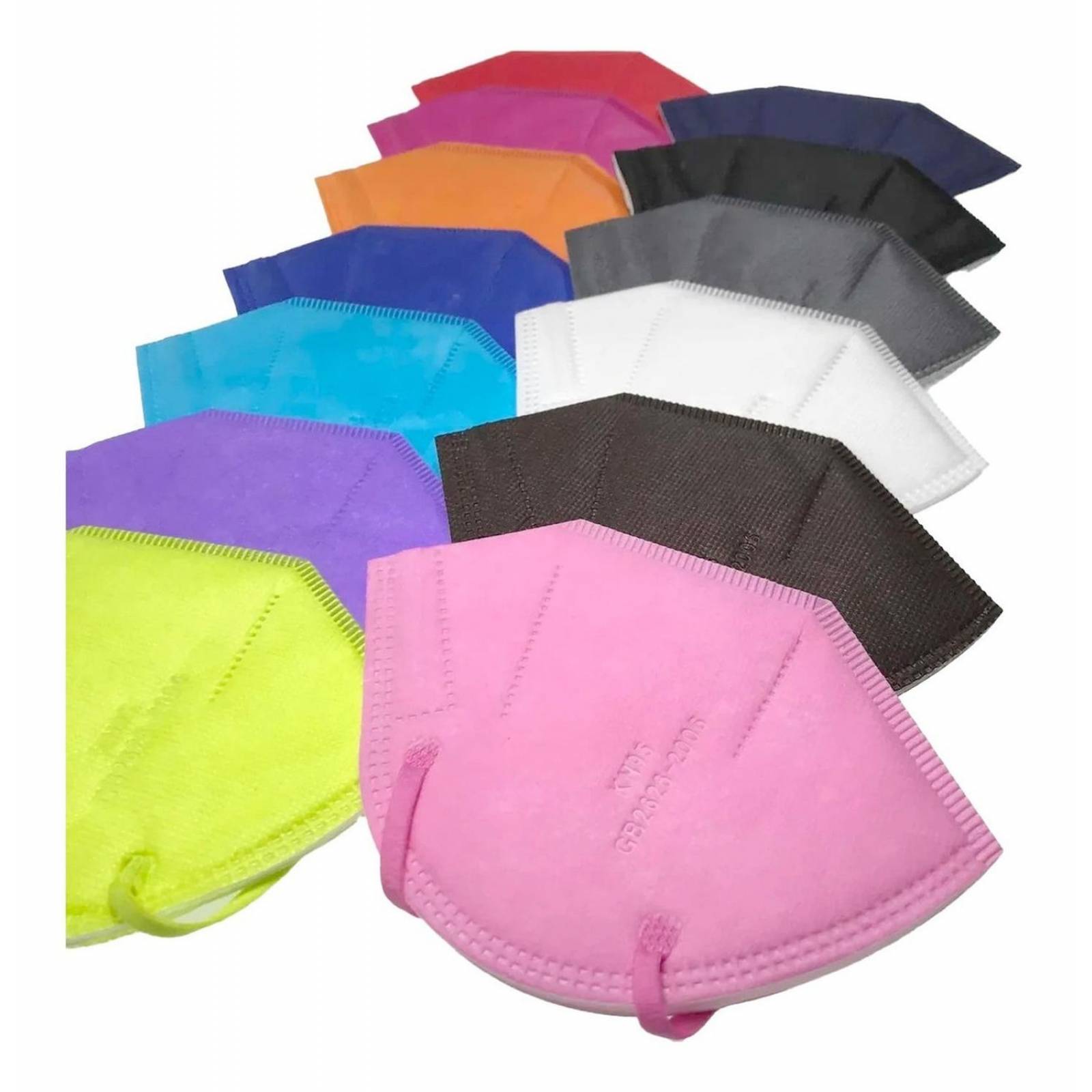 Kn95 Mascarillas Cubrebocas 100 Pzs Colores Tomods Calidad 
