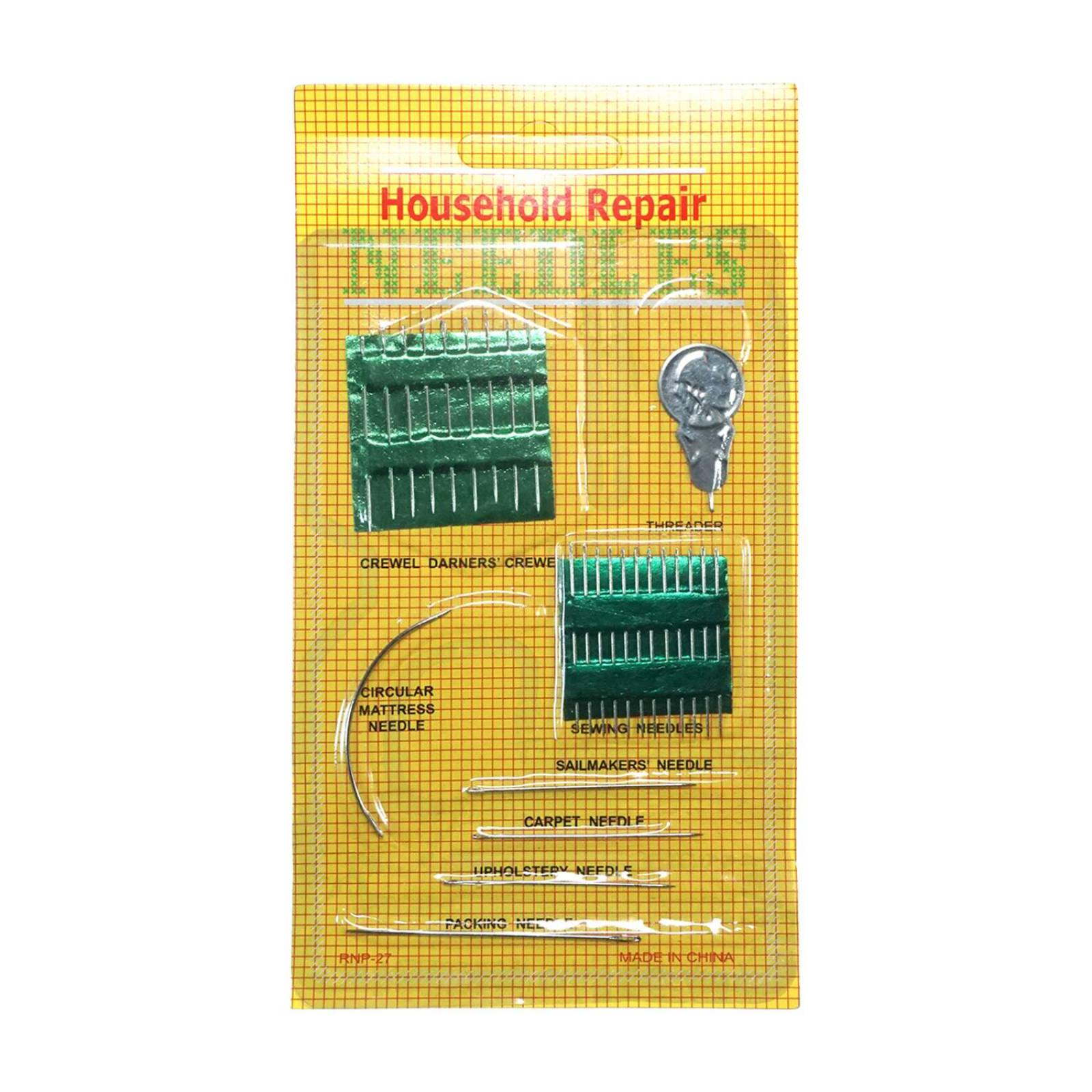Agujas Para Coser a mano 26 agujas y 1 ensartador 