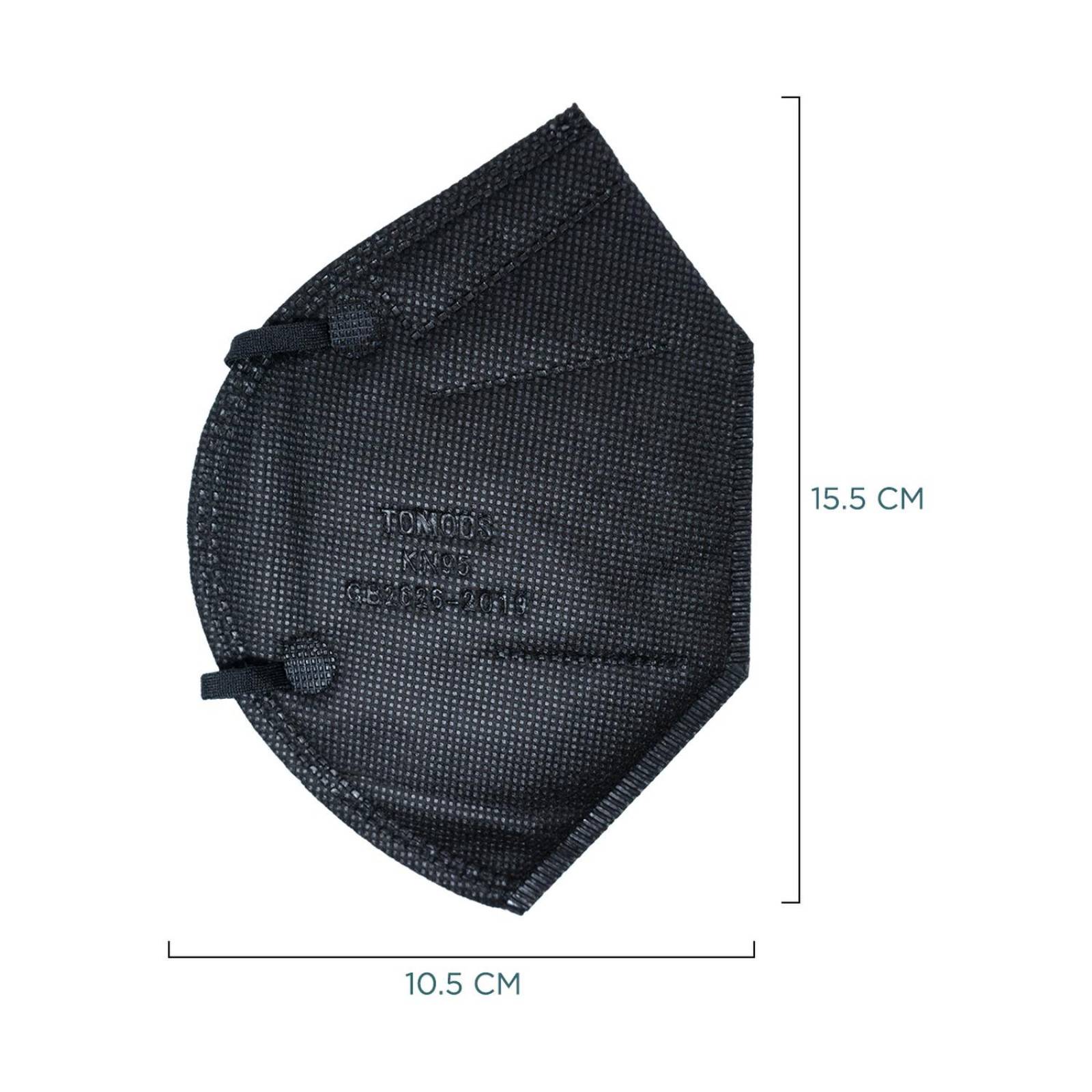 Kn95 Mascarillas Negro Caja10pz Cubrebocas Certificados 