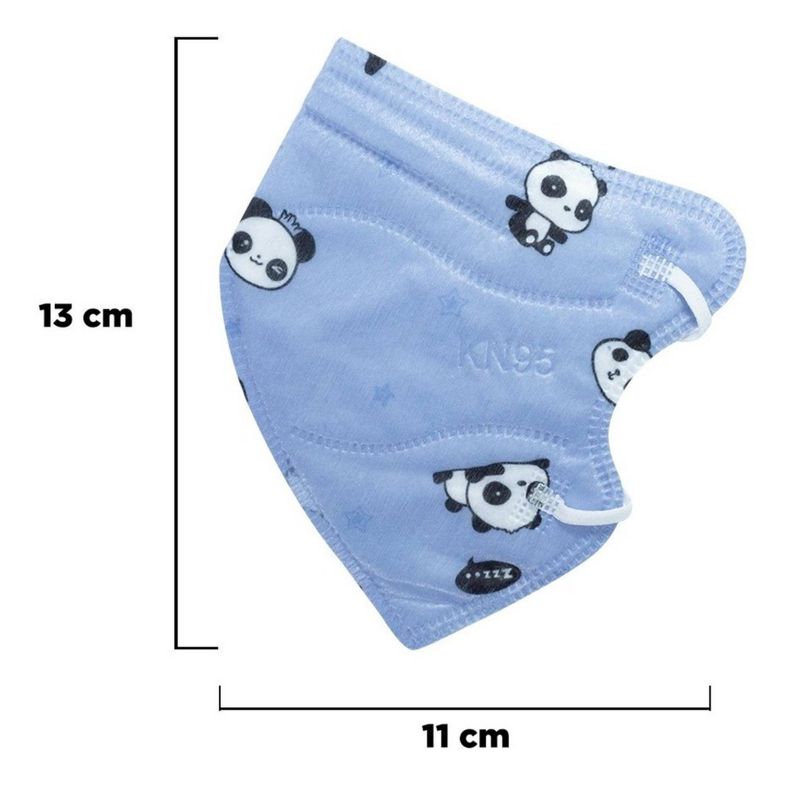 10 Cubrebocas kn95 Infantil Certificado, con 4 capas de protección, Edad sugerida 4 a 10 años. Mascarilla fabricada en  polipropileno, algodon y elástico, desechable.