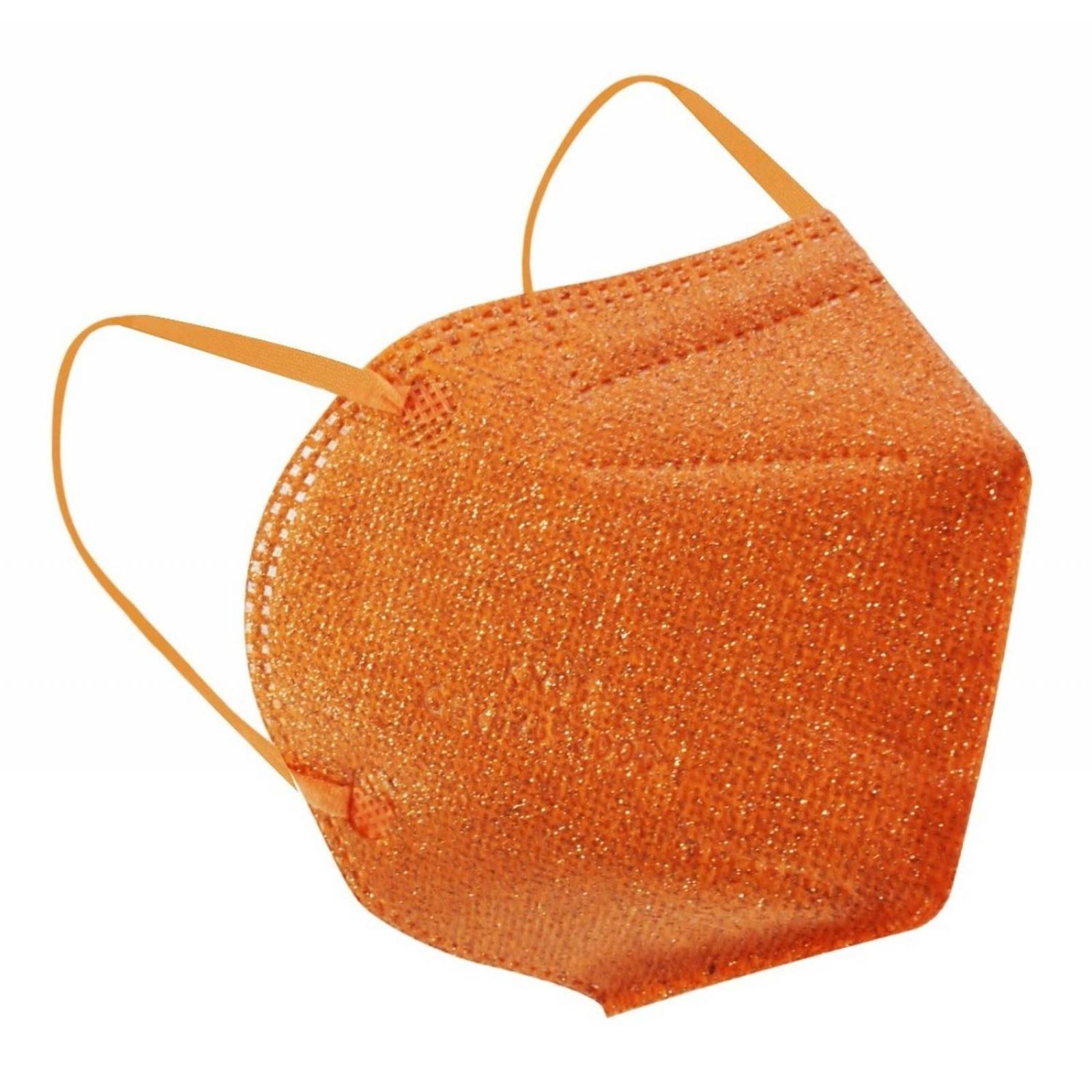 Cubrebocas Kn95 Super Brillantes Colores Metalicos 10pzs Bronce.
