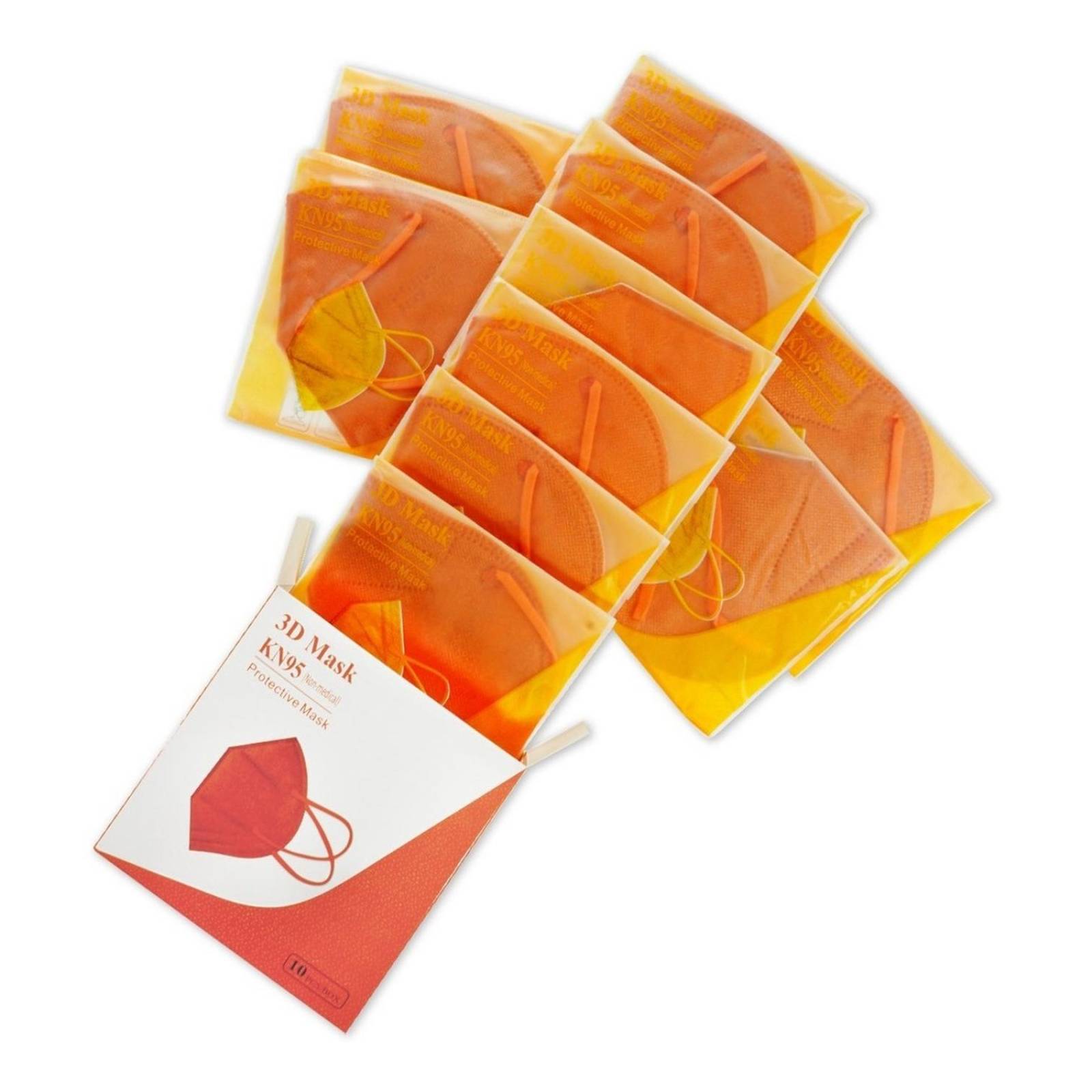 Cubrebocas Kn95 Super Brillantes Colores Metalicos 10pzs Bronce.