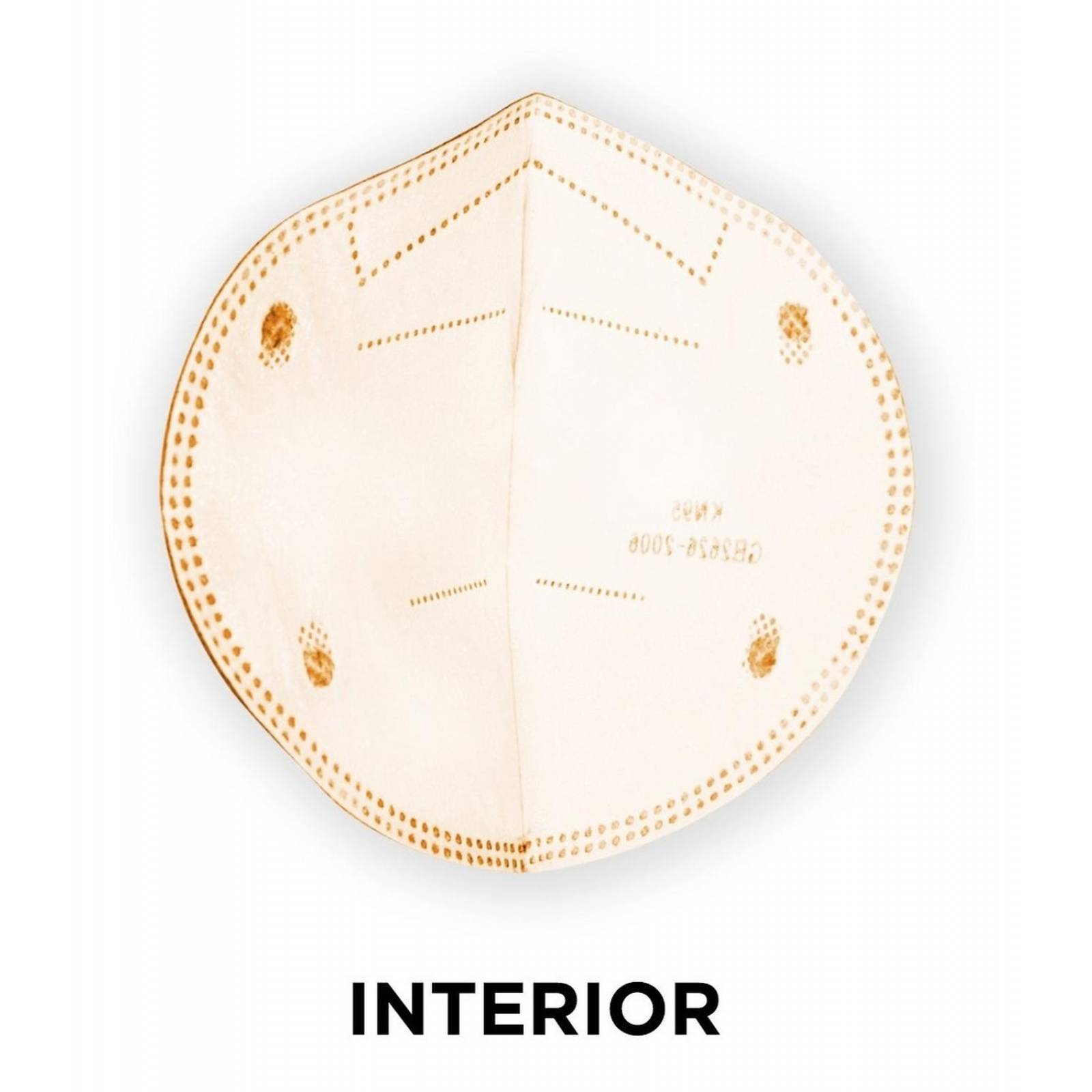 Cubrebocas Kn95 Super Brillantes Colores Metalicos 10pzs Bronce.