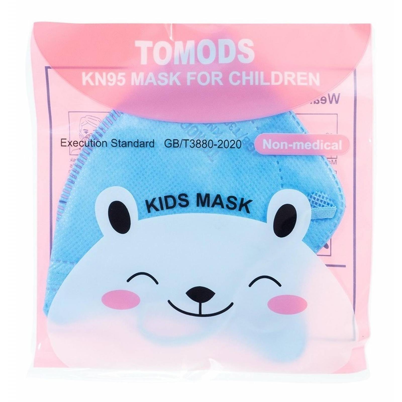 Kn95 Mascarillas Cubrebocas Infantil Caja10pz Colores Tomods Colores mixto