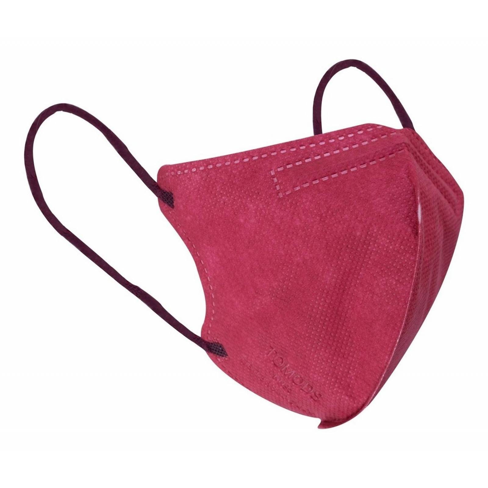 Kn95 Mascarillas Cubrebocas Infantil Caja10pz Colores Tomods Vino.
