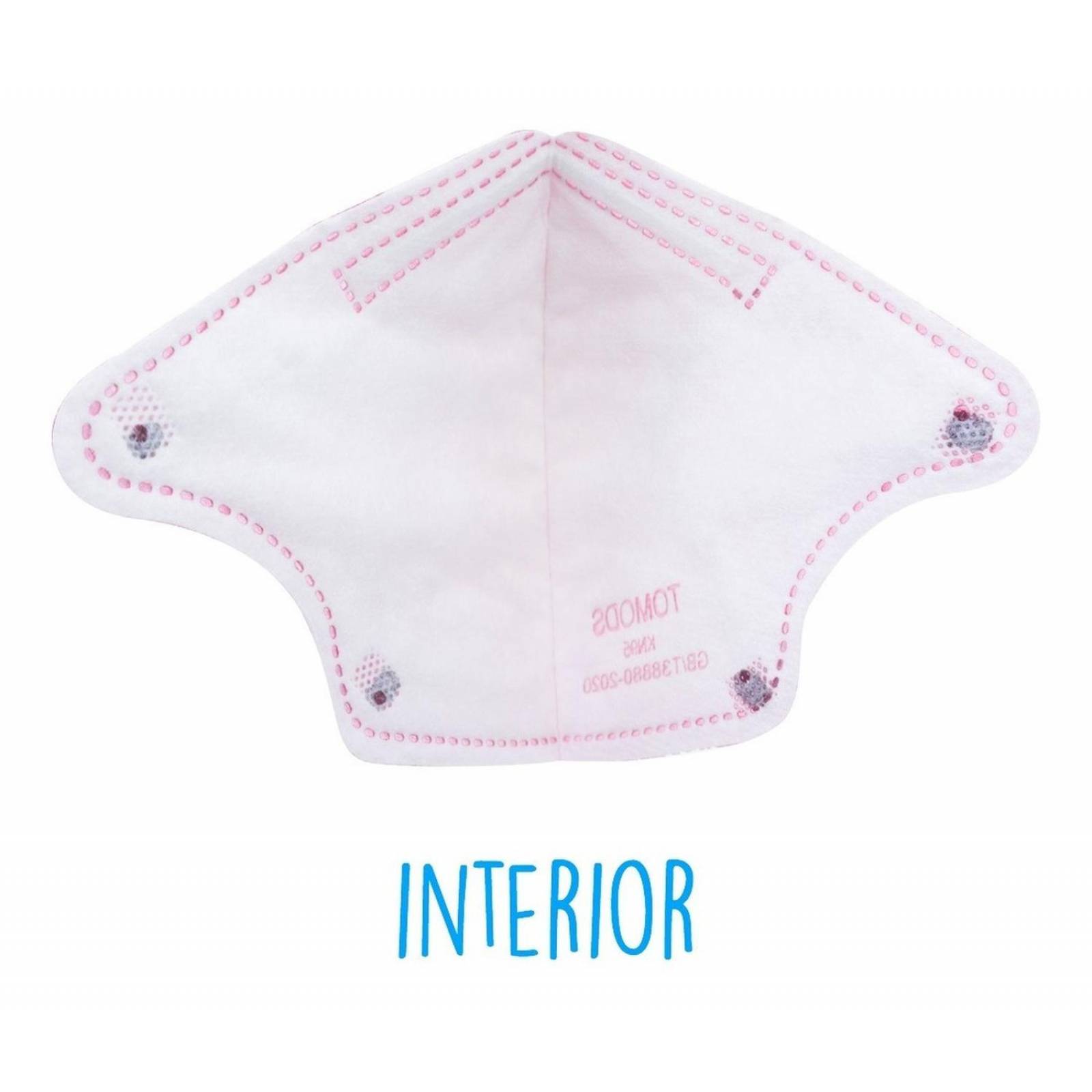 Kn95 Mascarillas Cubrebocas Infantil Caja10pz Colores Tomods Vino.