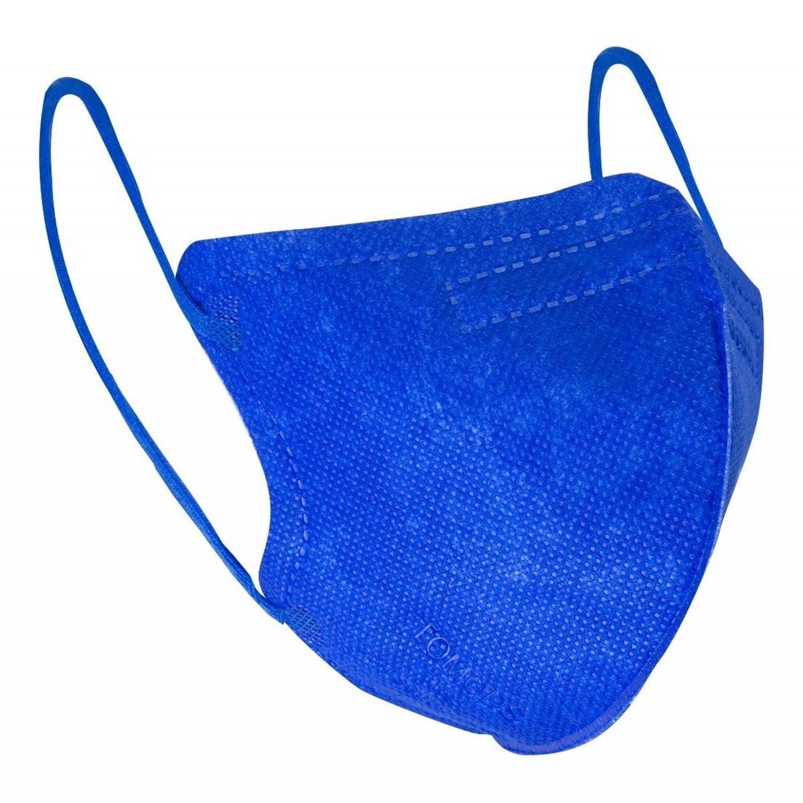 Kn95 Mascarillas Cubrebocas Infantil Caja10pz Colores Tomods Azul Rey.