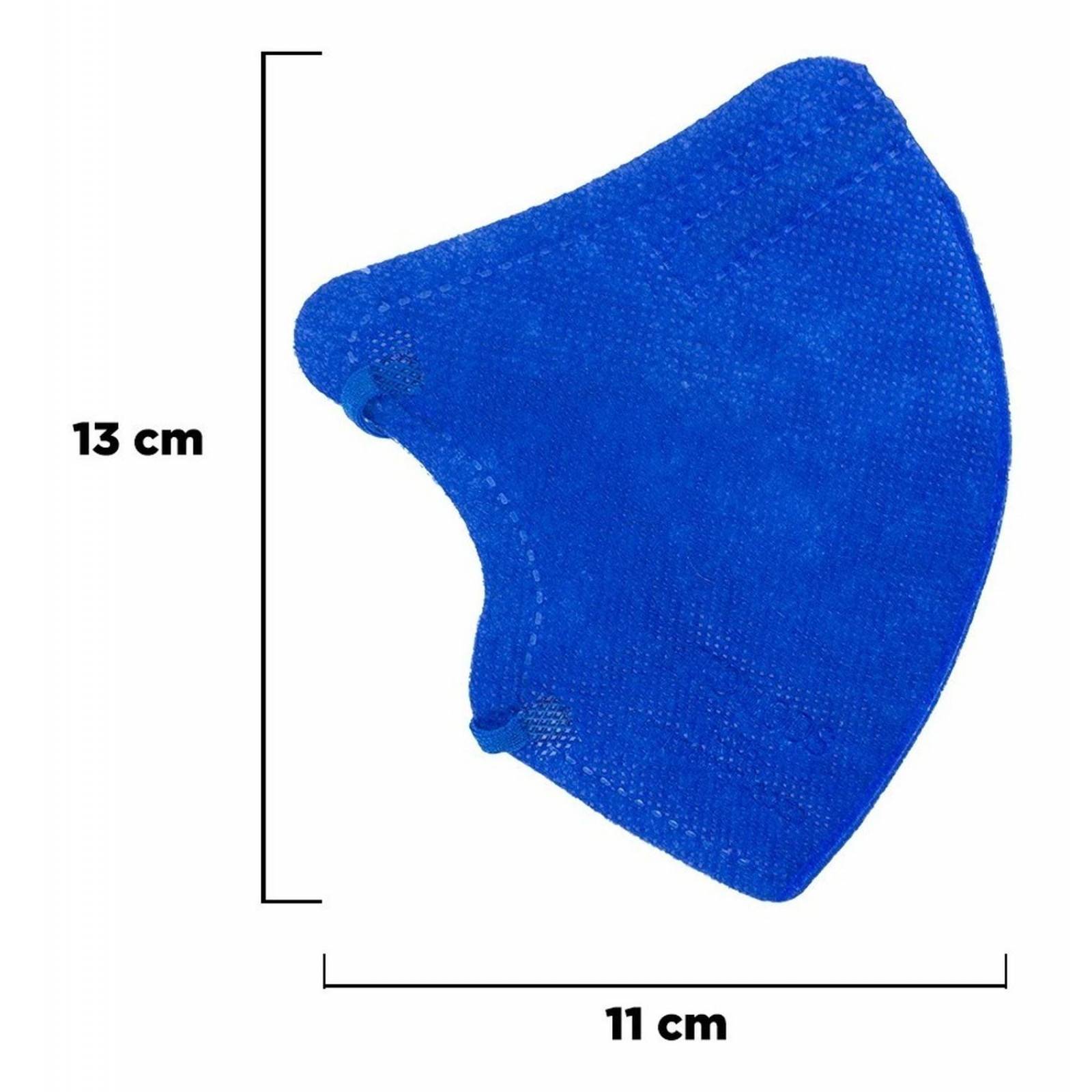 Kn95 Mascarillas Cubrebocas Infantil Caja10pz Colores Tomods Azul Rey.