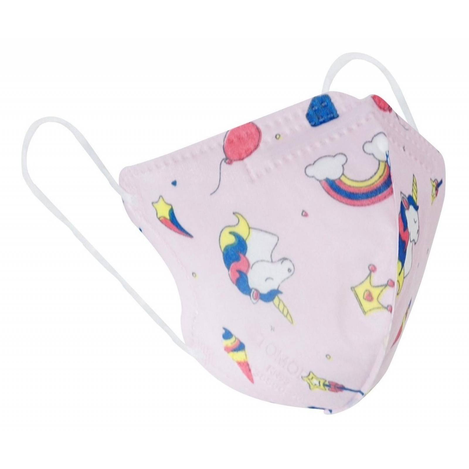 10 Cubrebocas kn95 Infantil Certificado, con 4 capas de protección, Edad sugerida 4 a 10 años. Mascarilla fabricada en  polipropileno, algodon y elástico, desechable.