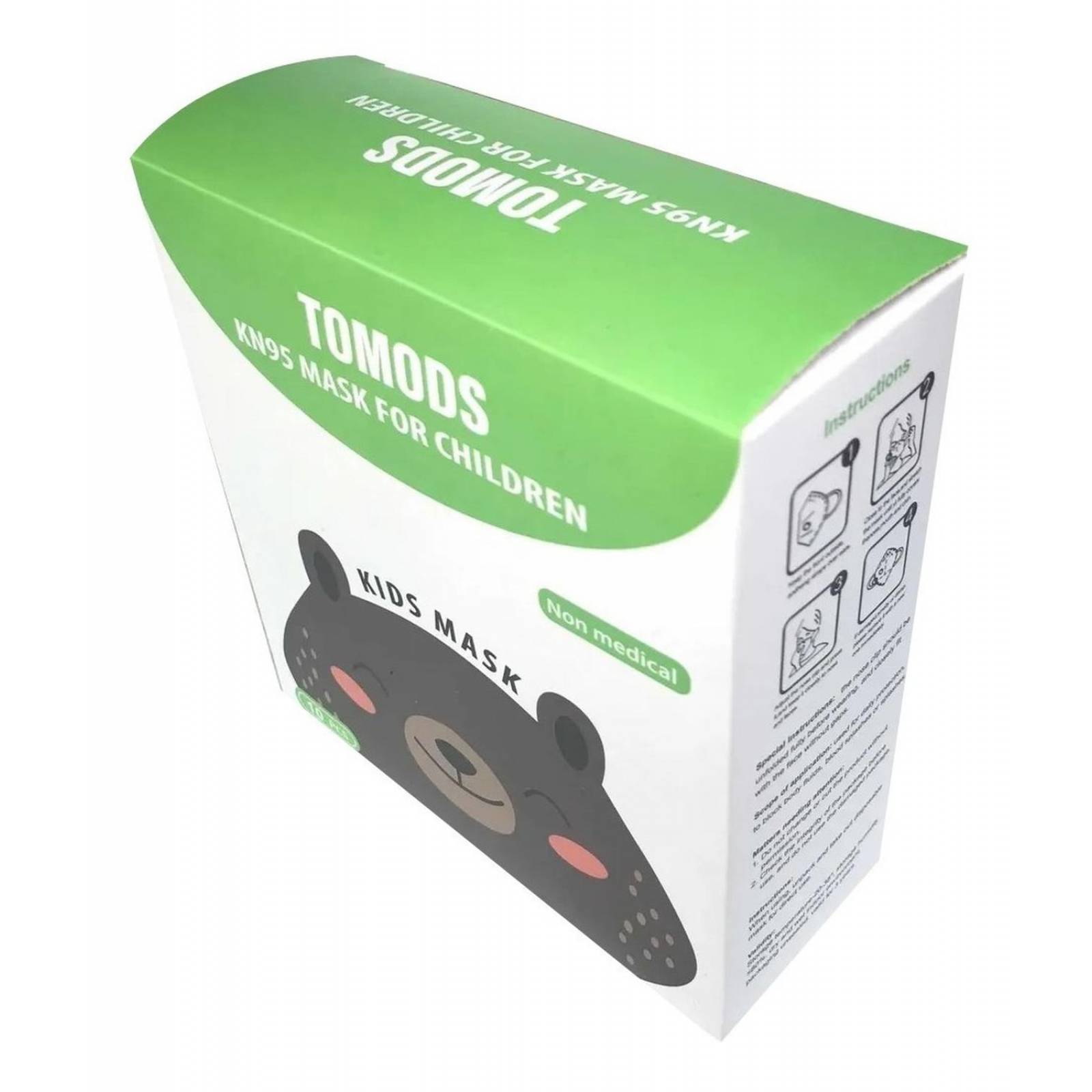 10 Cubrebocas kn95 Infantil Certificado, con 4 capas de protección, Edad sugerida 4 a 10 años. Mascarilla fabricada en  polipropileno, algodon y elástico, desechable.