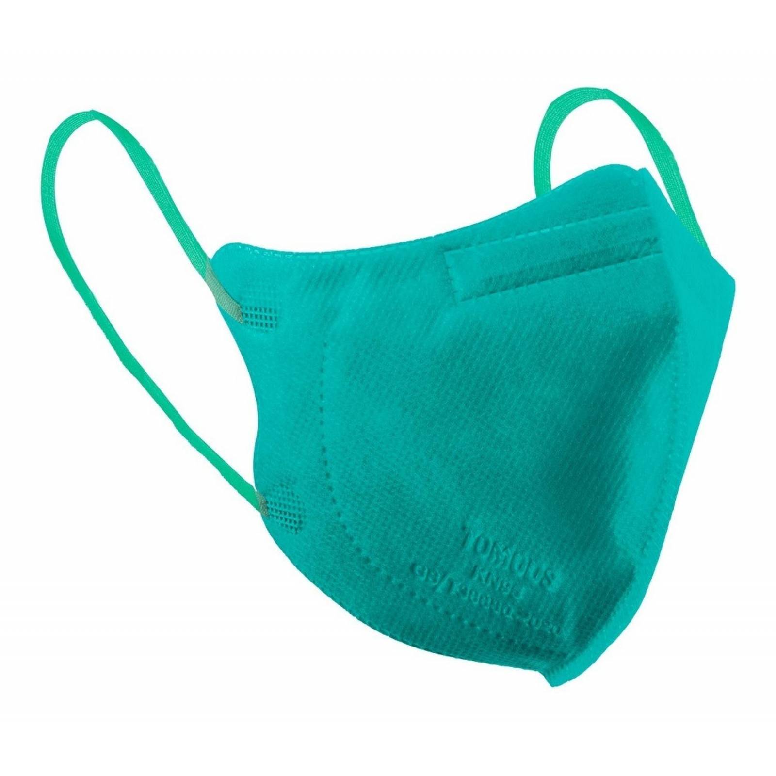 Kn95 Mascarillas Cubrebocas Infantil Caja10pz Colores Tomods Turquesa.