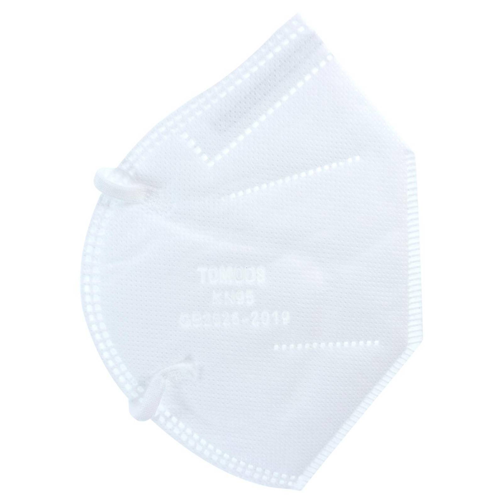 Cubrebocas Kn95 Tomods Mascarillas Certificados Caja 10 Pzs Blanco.