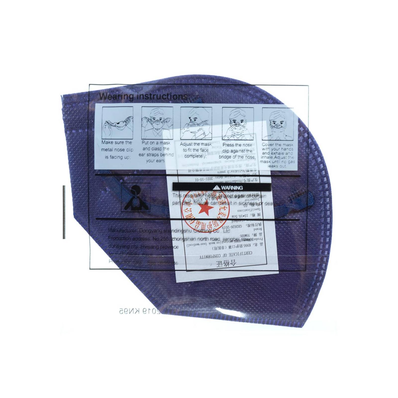 Cubrebocas Kn95 Tomods Mascarillas Certificados Caja 10 Pzs Azul marino Azul Marino.