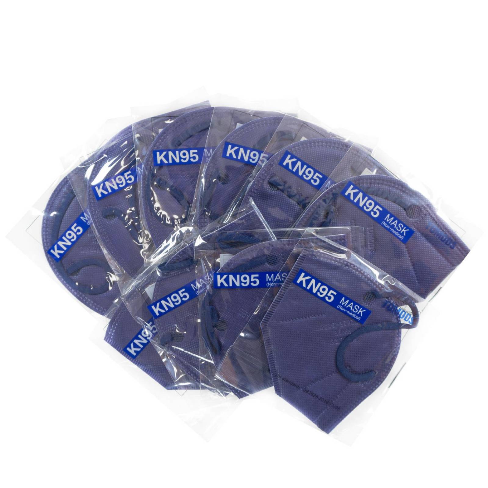 Cubrebocas Kn95 Tomods Mascarillas Certificados Caja 10 Pzs Azul marino Azul Marino.
